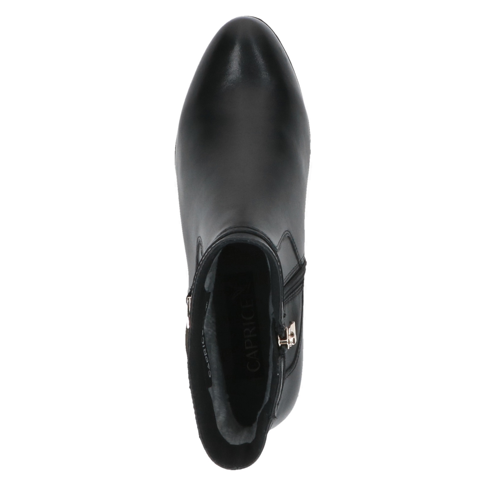 Caprice Stiefelette, Blockabsatz, Businessschuh mit goldfarbener Zierschnalle