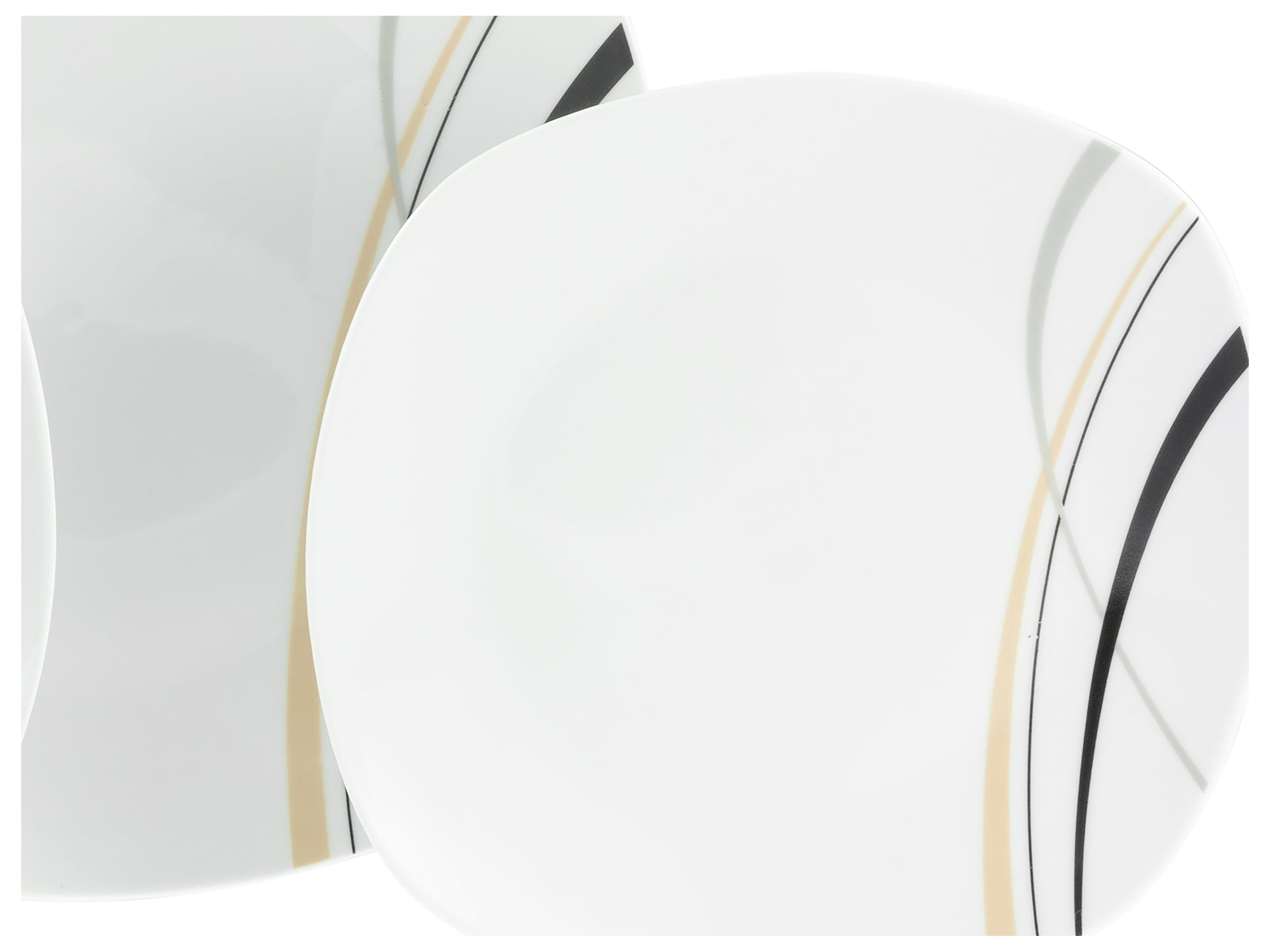 CreaTable Teller-Set »Square City Line, Teller Set 18-tlg« Moderner Urban Style