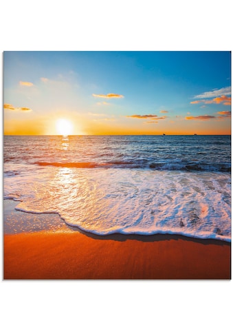 Artland Glasbild »Sonnenuntergang und das Meer«, Strand, (1 St.) kaufen