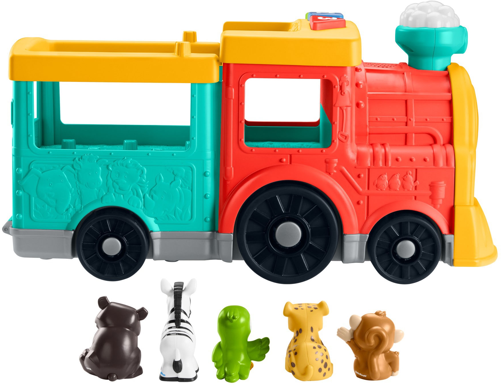Fisher-Price® Spielzeug-Eisenbahn »Little People, ABC Zug«, inkl. 5 Tierfreunde Figuren, mit Licht und Sound