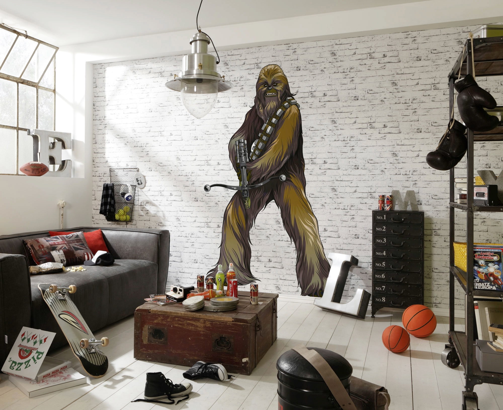 Komar Vliestapete »Selbstklebende Vlies   - Star Wars XXL Chewbacca - Größe 127 x 200 cm« bedruckt glatt Kinderzimmer