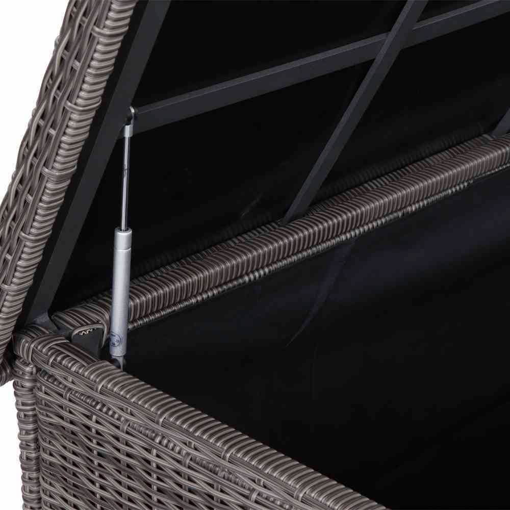 Siena Garden Kissenbox »Corido«, BxT: 85x167 cm, in charcoal grey, mit 2 Dämpfern