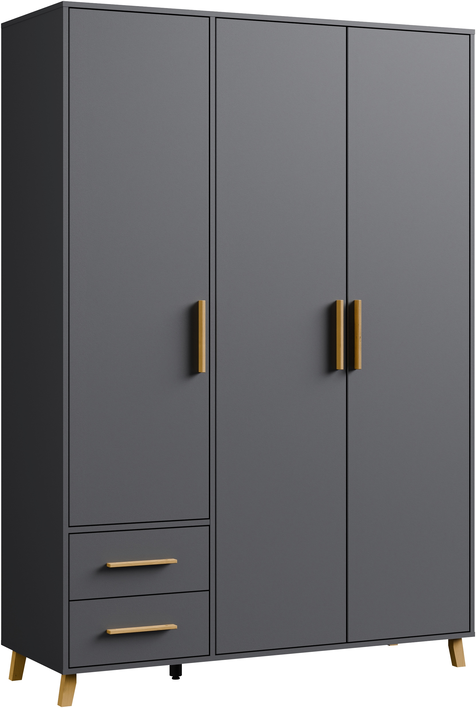 Rauch Drehtürenschrank »Shinjo« - 140x53x203cm - grau -