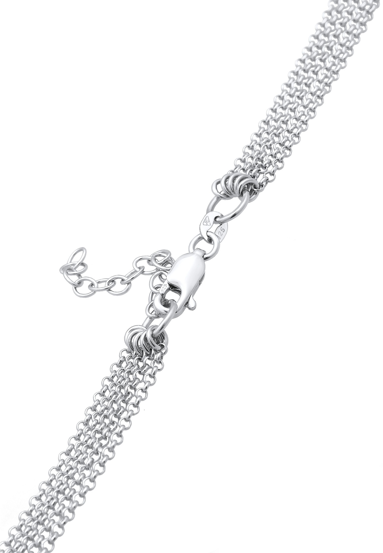 Elli Choker »Halskette Choker 5-Lagig Gliederung Modern 925 Silber«