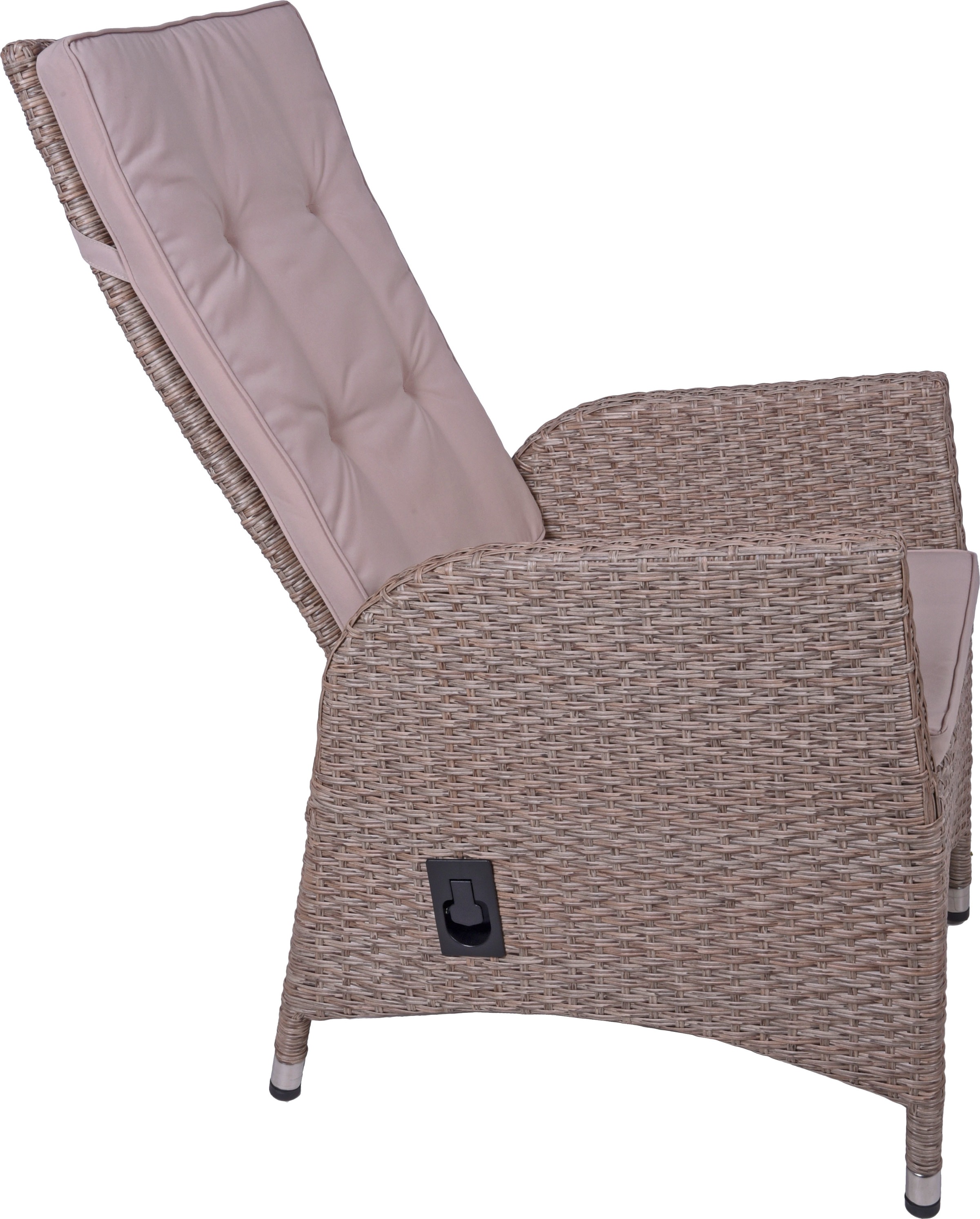 Garden Pleasure Garten-Essgruppe », Tischgruppe »BRAGA Set 01«, weidenbraun« Set, 7 Stk. tlg. 6 Sessel, mit Gasfedern, Tisch LxB: 220x100 cm, inkl Auflagen