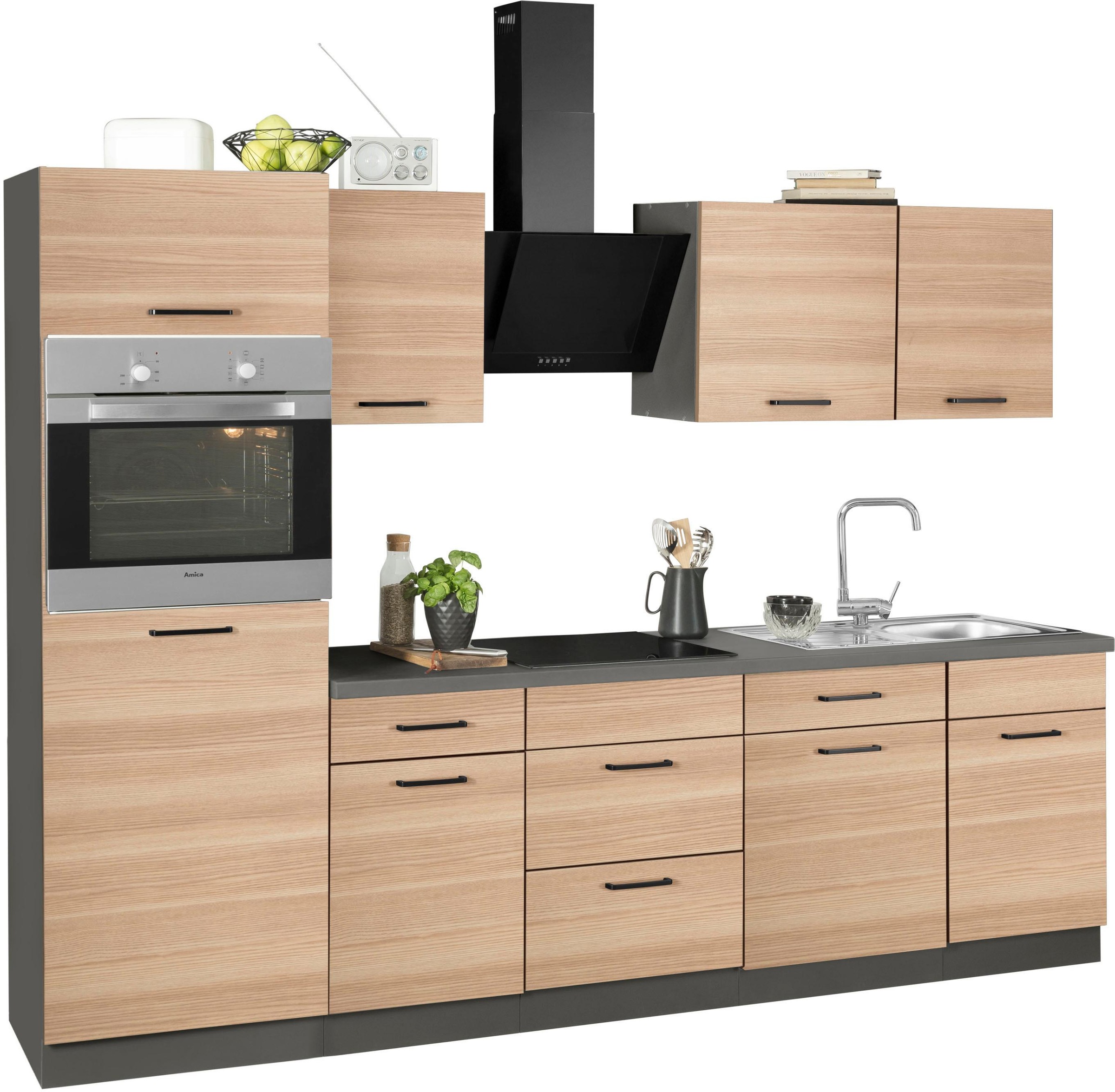 wiho Küchen Küchenzeile »Esbo«, bequem 280 kaufen cm mit E-Geräten, Breite