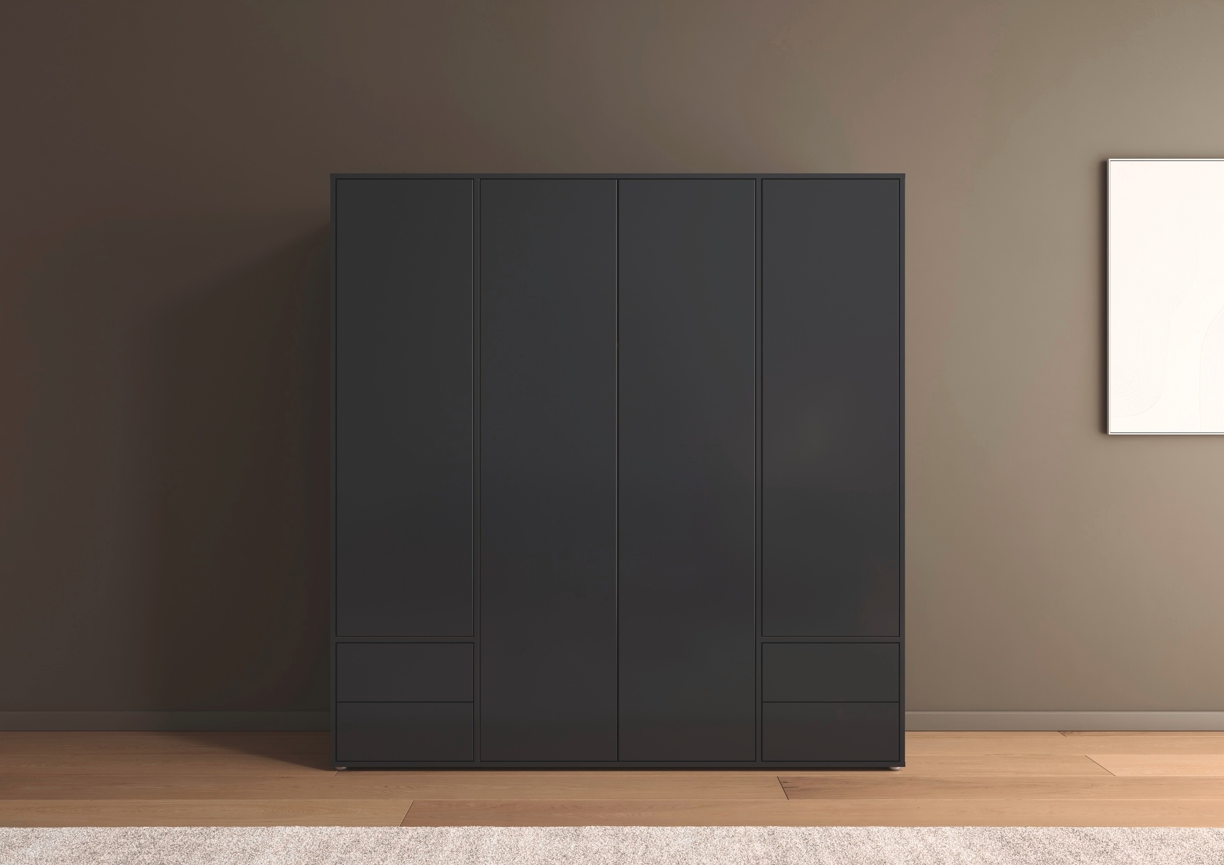 rauch Drehtürenschrank »Kleiderschrank Schrank Garderobe Wäscheschrank NABILA viel Stauraum«, (in 3 verschiedenen Ausstattungen BASIC/CLASSIC/PREMIUM), mit 2 Schubladen und Push-to-Open Funktion TOPSELLER MADE IN GERMANY