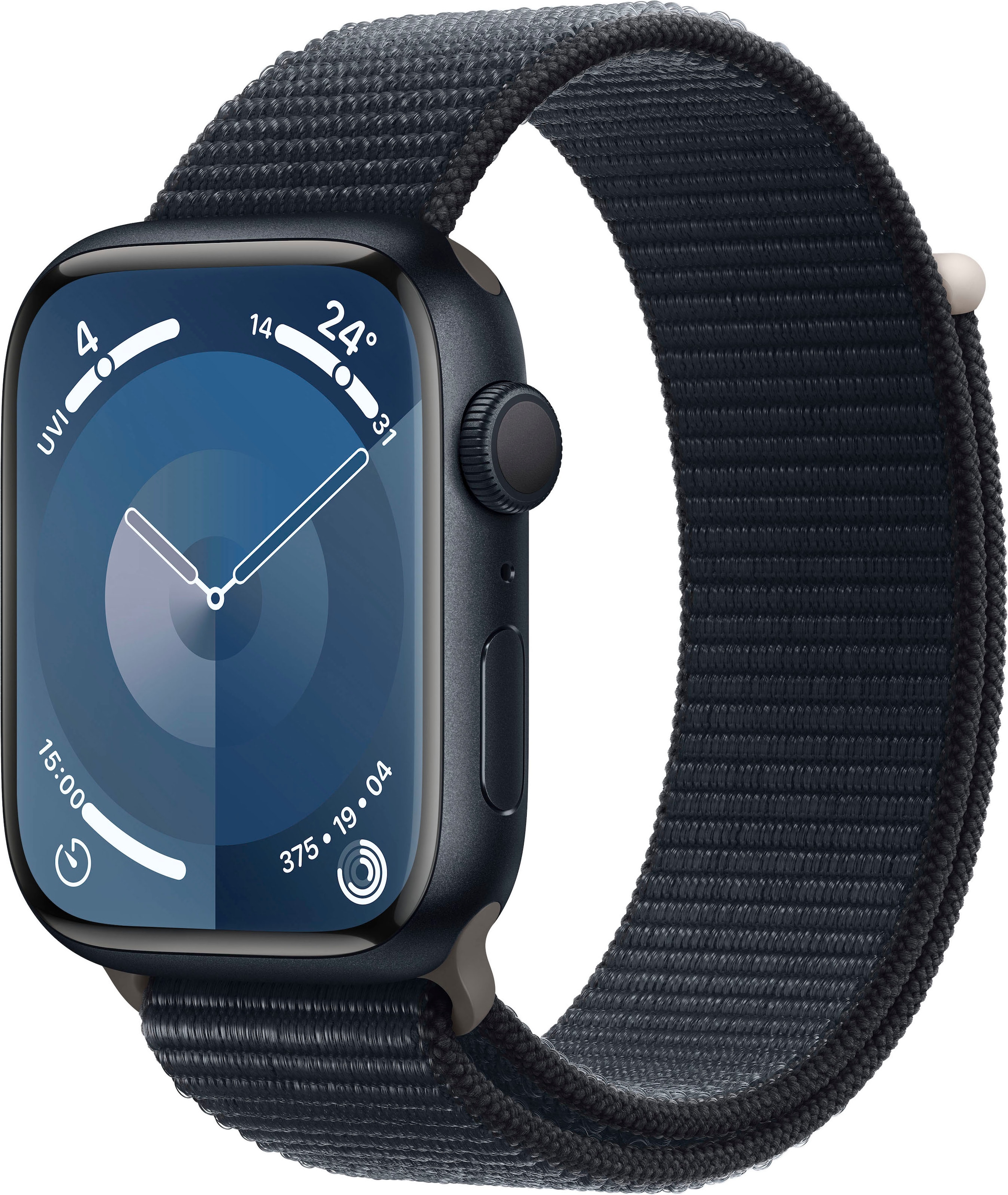 Apple Smartwatch »Watch Series 9 GPS Aluminium 45mm One-Size«, (Watch OS 10 Sport Loop)