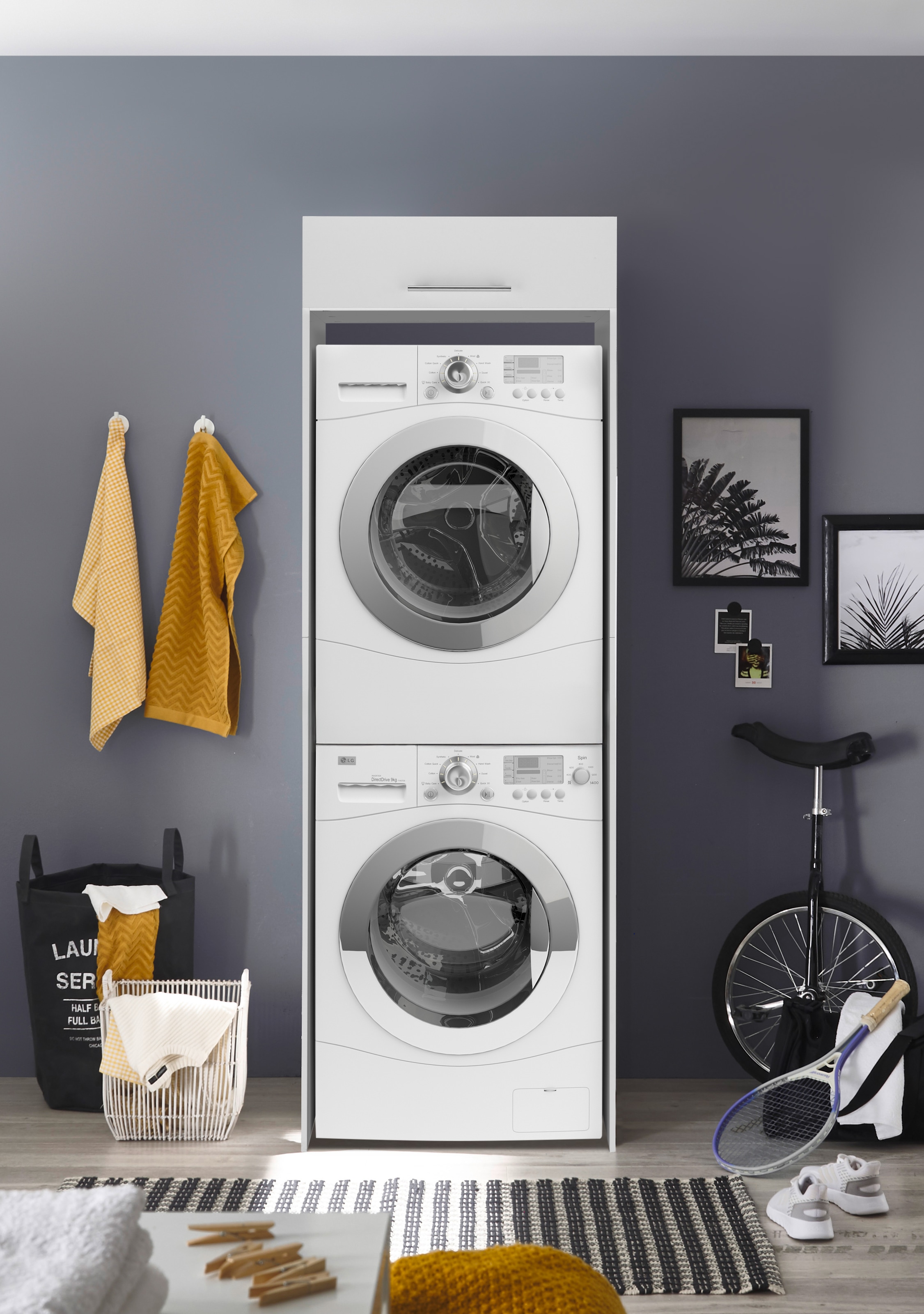 RESPEKTA Waschmaschinenumbauschrank »Clara« (B x T x H)  67,4 x 67,6 cm x 200 cm