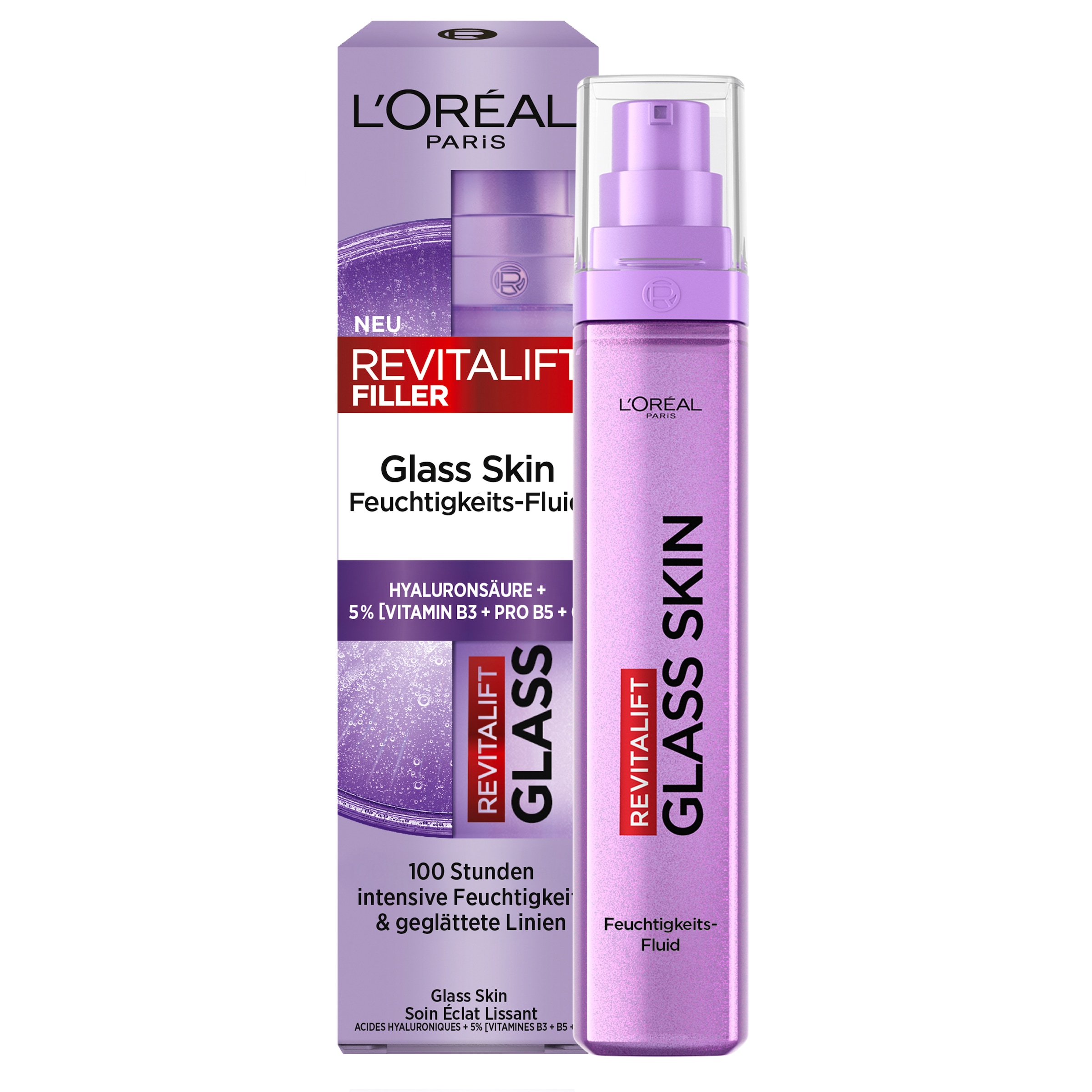 L'ORÉAL PARIS Gesichtsfluid »REVITALIFT GLASS SKIN FEUCHTIGKEITSFLUID« glättet die Hautoberfläche für eine glowy Ausstrahlung