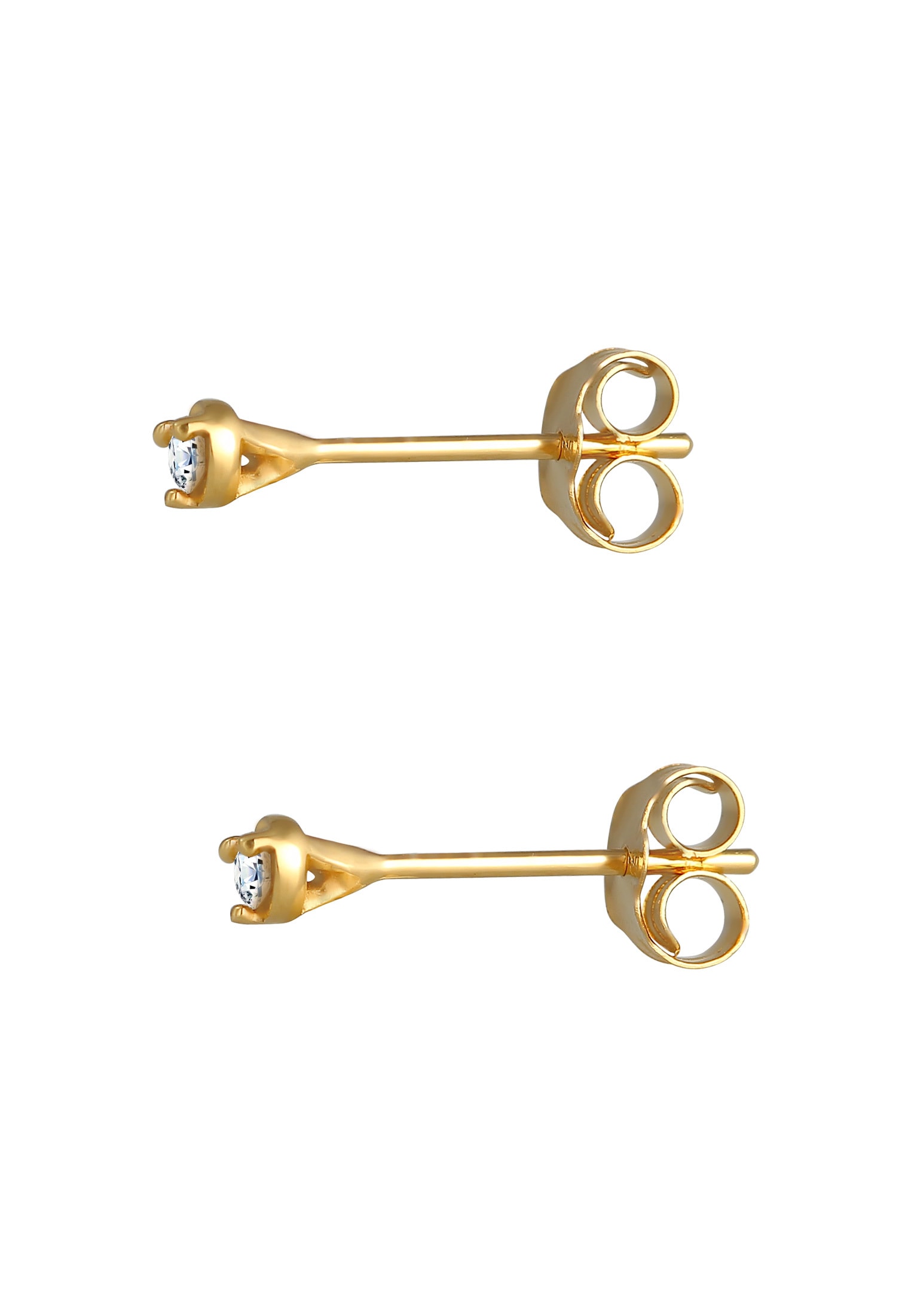 Elli DIAMONDS Paar Ohrstecker »Ohrringe Ohrstecker Diamant Weiß Brillantschliff (0.06 ct) 585 Gelbgold«