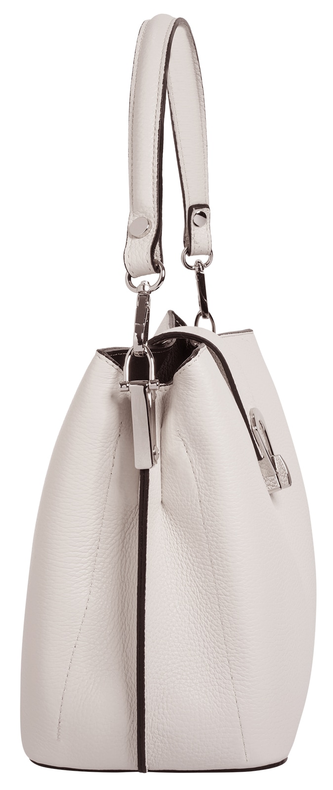 Cluty Umhängetasche, echt Leder, Made in Italy