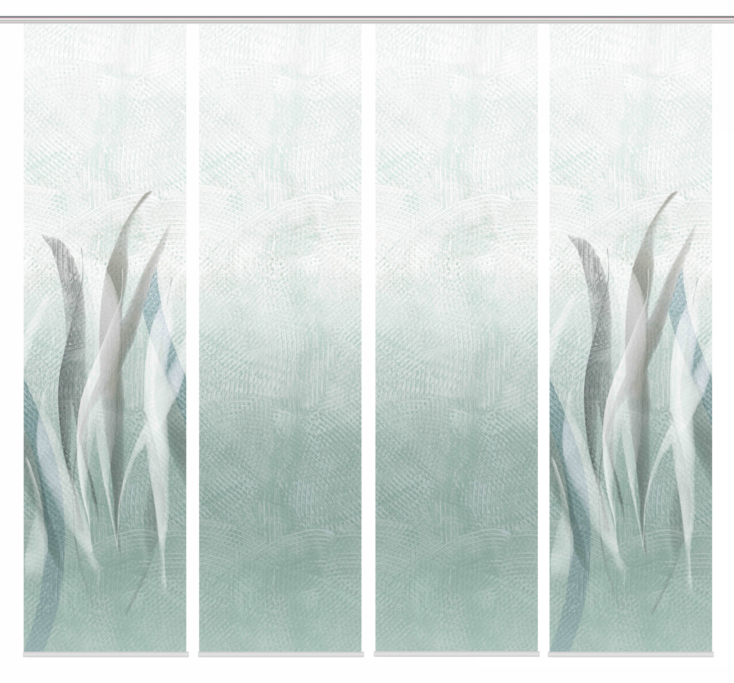 HOME WOHNIDEEN Schiebegardine »SIRALIO« Paneelwagen 4 Stk. tlg. SCHIEBEVORHANGSET,SEIDENOPTIK,DIGIDRUCK