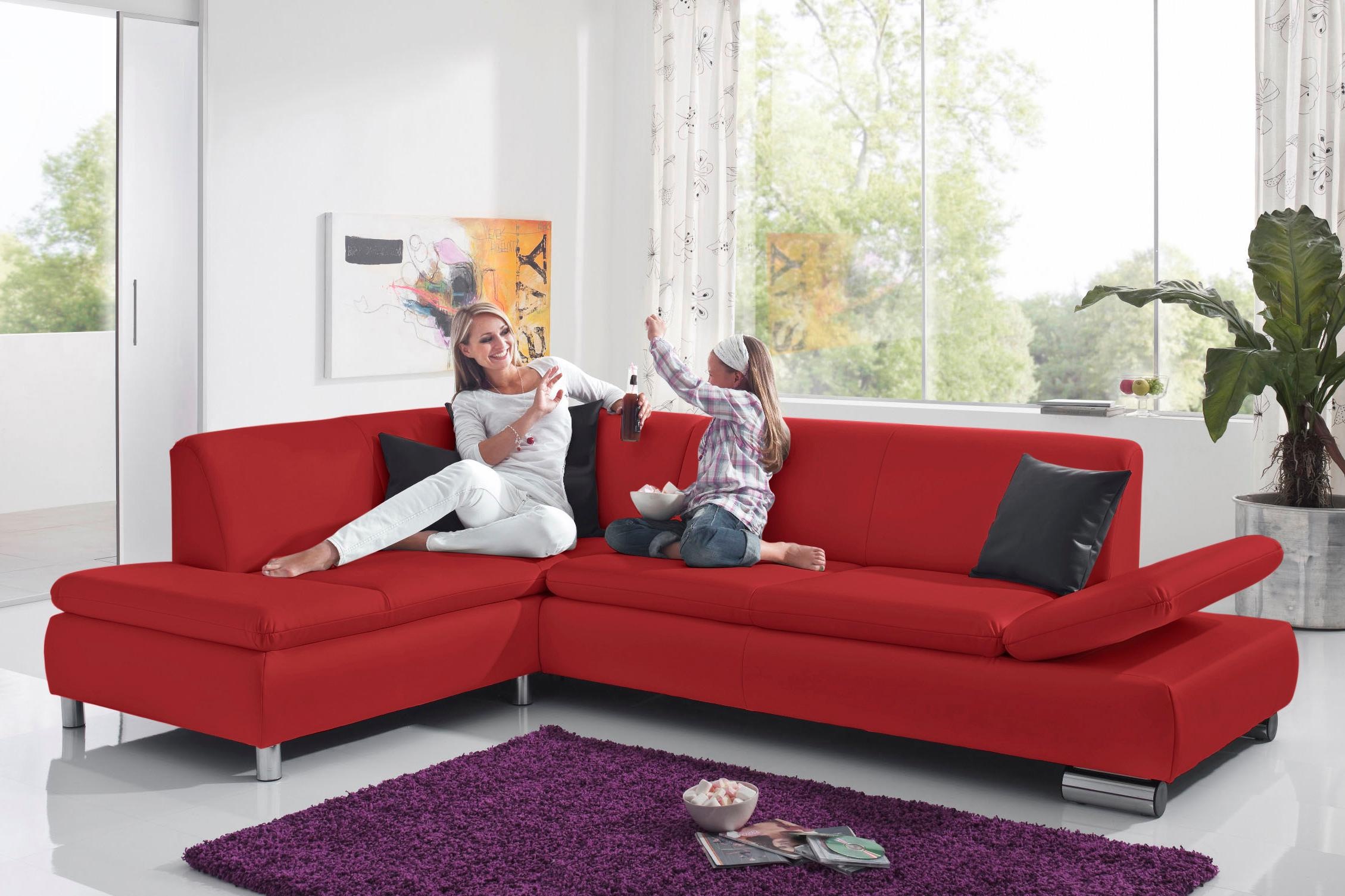Max Winzer® Ecksofa »Toulouse modern und bequem, aktuelles Design, hoher Sitzkomfort«, mit klappbaren Armlehnen, Breite 271 cm