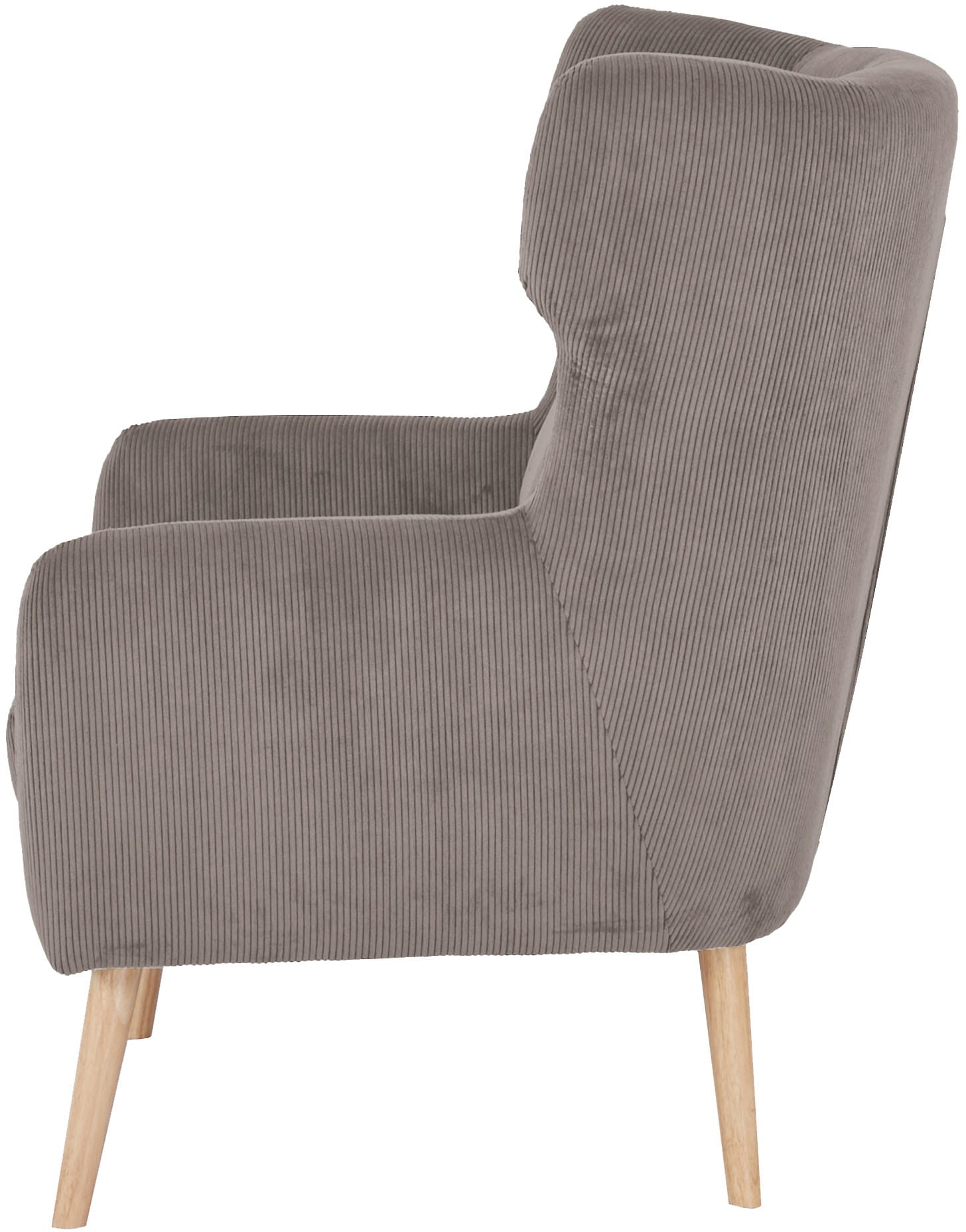 Home affaire Ohrensessel »Yamuna« mit Sitzpolsterung, Gestell und Füße aus Massivholz, Sitzhöhe 47 cm