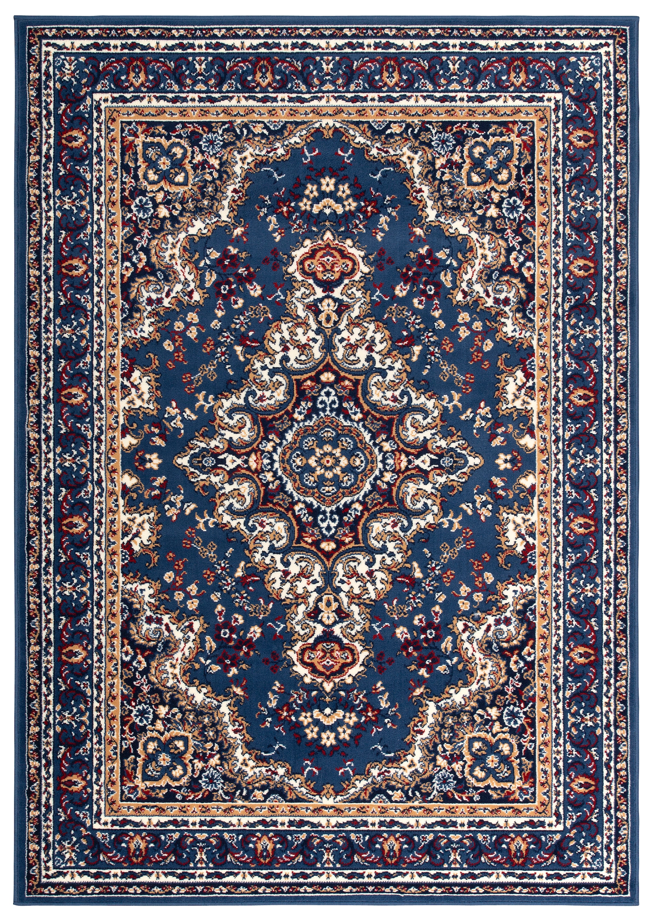 OTTO home Teppich »Oriental, Made in Belgium« rechteckig 7 mm Höhe Orient-Optik, mit Bordüre, Teppich, Kurzflor, Weich, Kundenliebling
