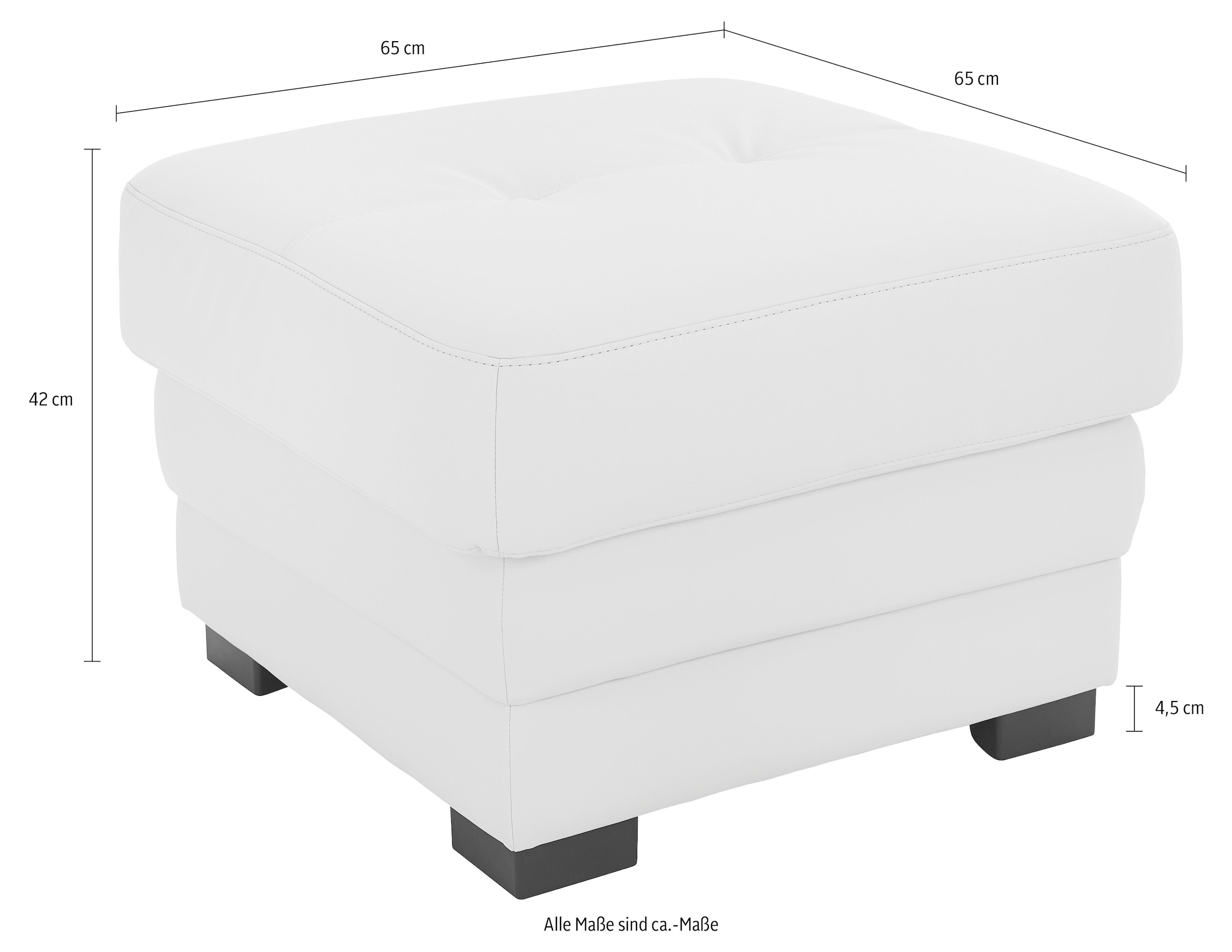 COTTA Polstergarnitur »Royale U-Form«, (Set), Set bestehend aus: Wohnlandschaft & Hocker