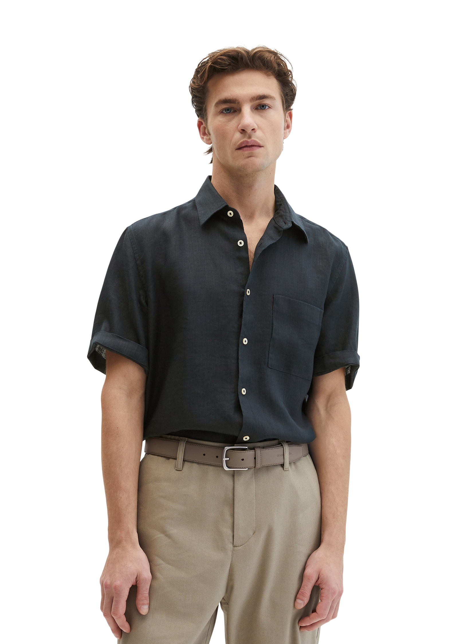 Marc O'Polo Leinenhemd mit aufgesetzter Brusttasche