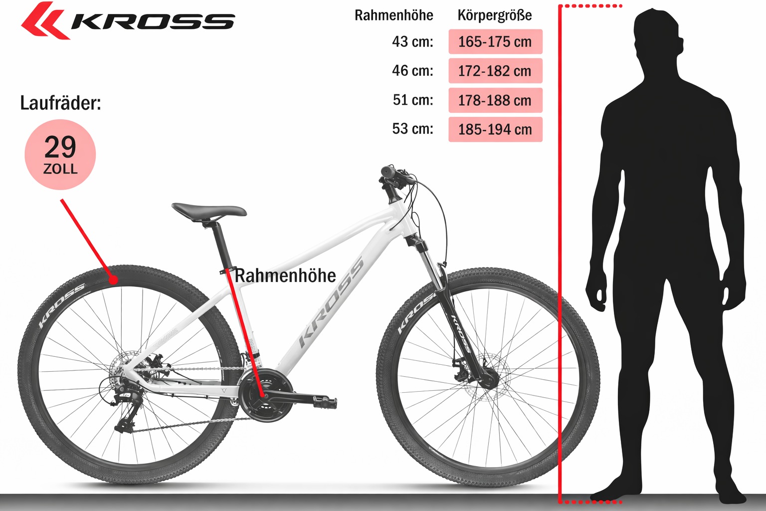 Kross Mountainbike »Hexagon 2.0« 21 Gang Shimano ALTUS M310 Schaltwerk Kettenschaltung