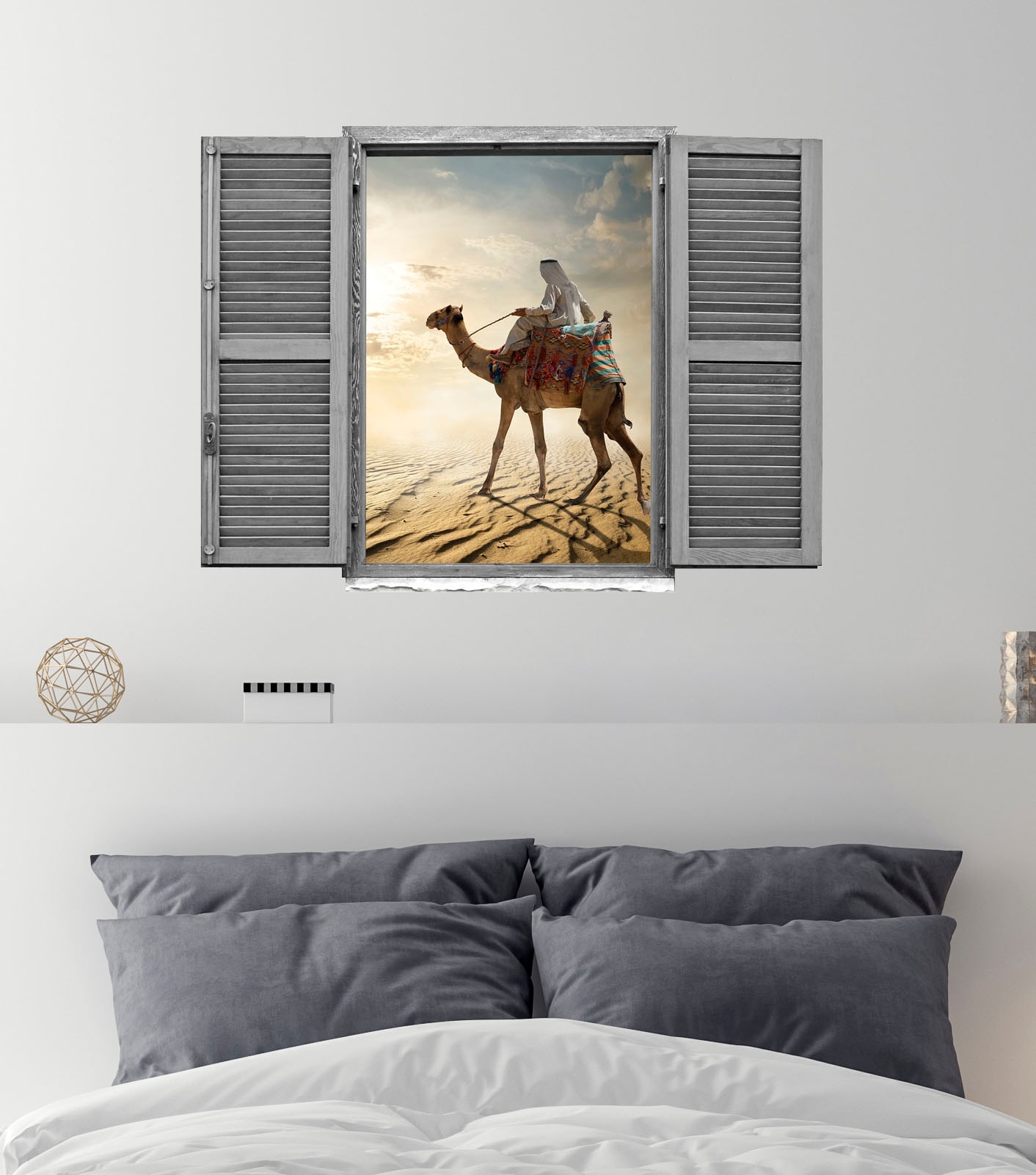 queence Wandtattoo »Wüste«, (1 St.), Wandsticker, Wandbild, selbstklebend, 3D, Fenster