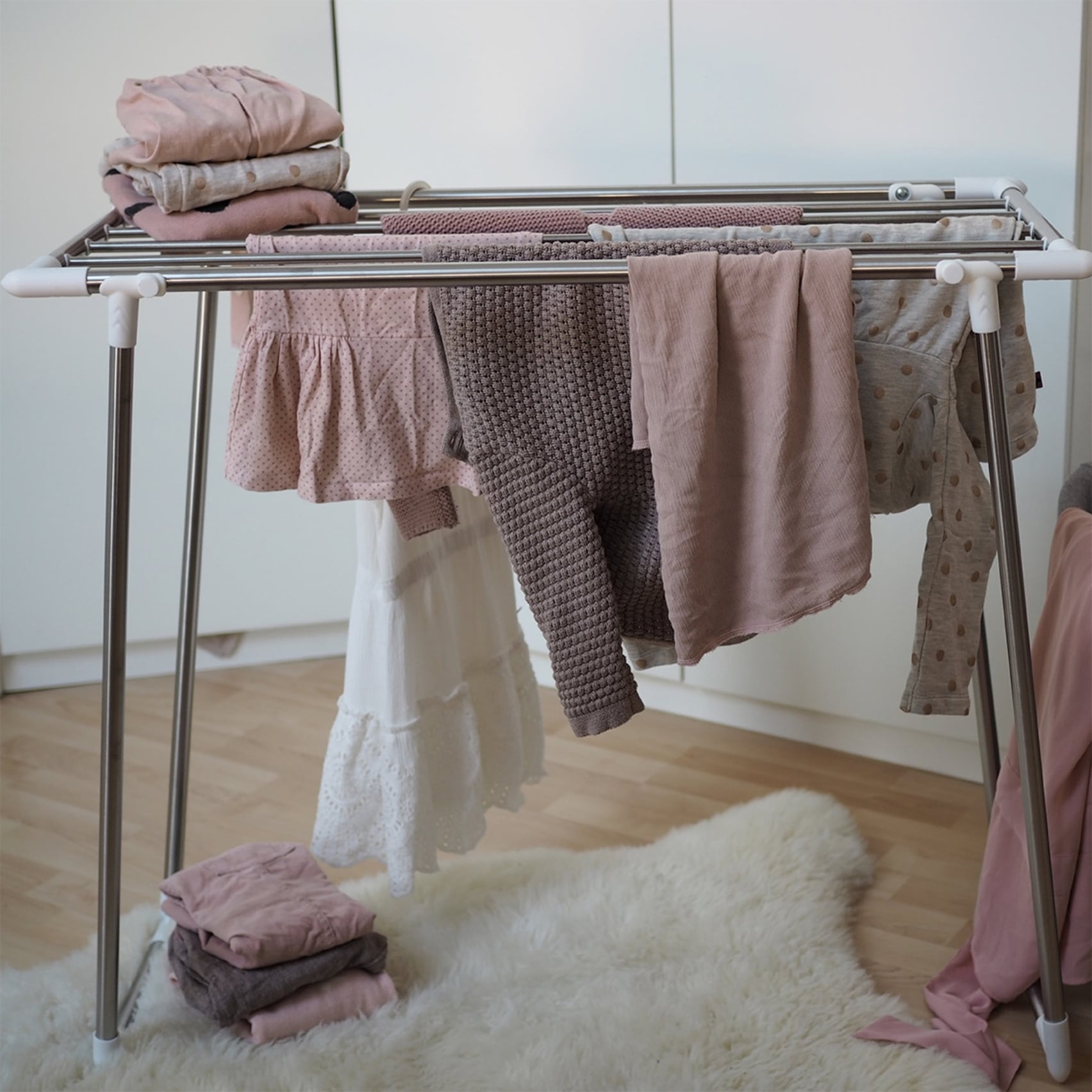 WENKO Wäscheständer »Modell Profi Single« schmaler Wäschetrockner, 5,50 m Trockenlänge, für Balkon & Badewanne