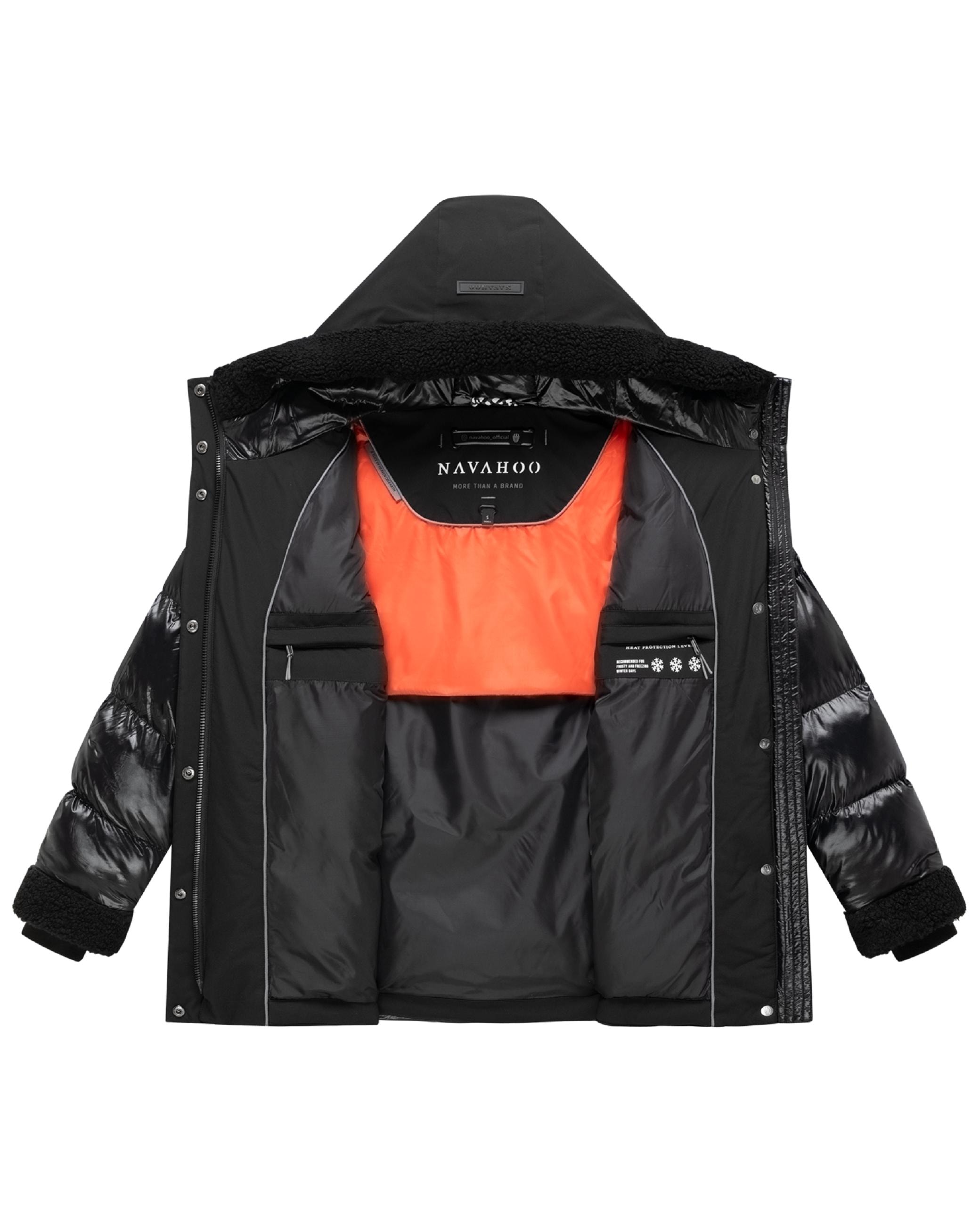 Navahoo Winterjacke »Winterjacke Herzschmelz 14« mit Kapuze Warme Damen Jacke mit Teddy-Kunstfell Details