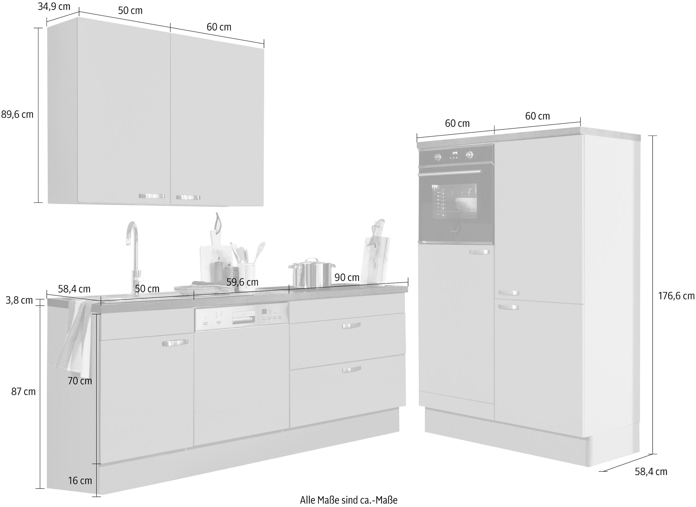 OPTIFIT Küchenzeile »Cara«, mit Vollauszügen und Soft-Close-Funktion, Breite  320 cm bequem kaufen