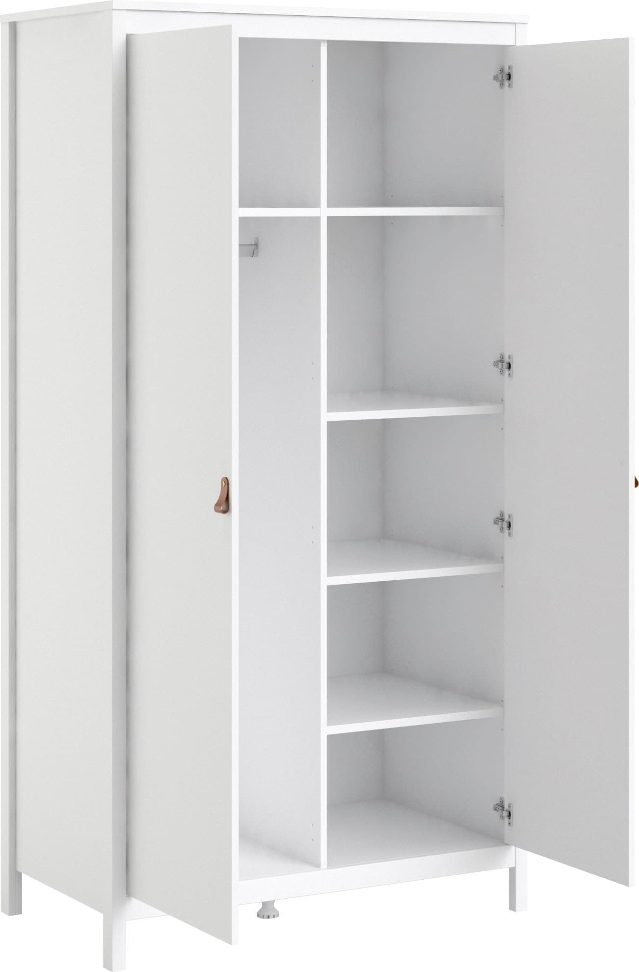 Home affaire Kleiderschrank »Madrid, Drehtürenschrank, Aufbewahrung Kasten Schrank Stauraum«, 2türiger Schrank mit 5 Einlegeböden und Kleiderstange, Breite 102 cm