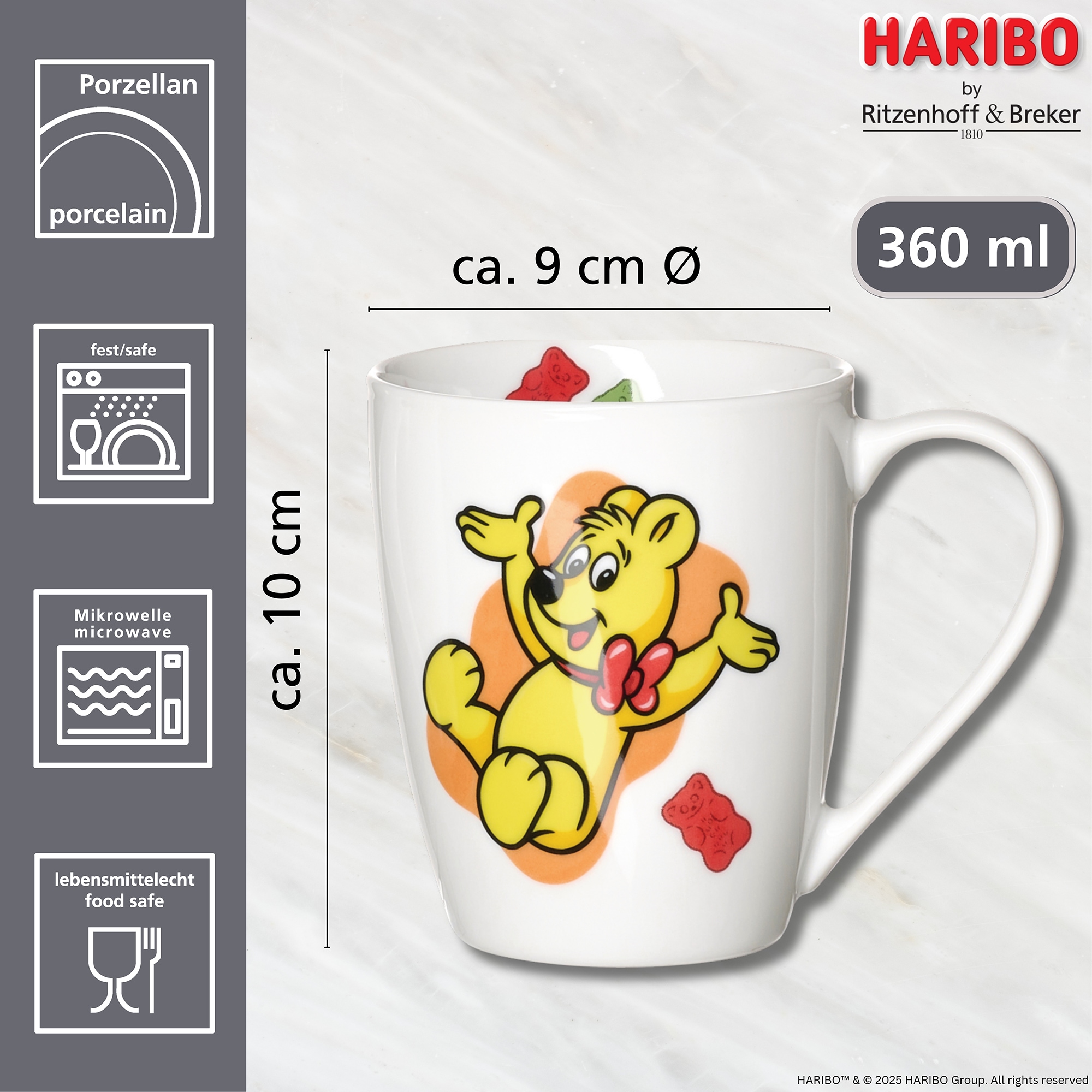 Ritzenhoff & Breker Becher »HARIBO Happy Bear, 360 ml« spülmaschinenfest