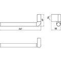 Emco Handtuchhalter »Emco System2 Handtuchhalter schwenkbar, 241 mm, chrom«