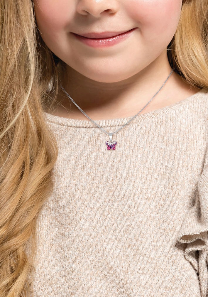 Amor Kette mit Anhänger »Little Butterfly« mit Zirkonia (synth.)