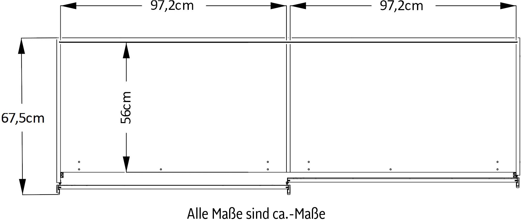 STAUD Schwebetürenschrank »Includo, Made in Germany«, Mit vier verschiedenen Ausstattungsvarianten