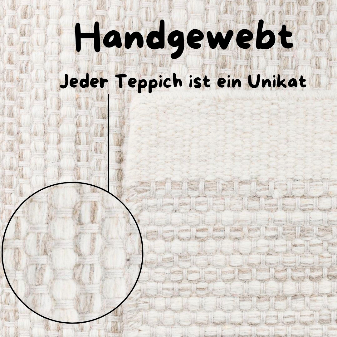 andas Wollteppich »Woolscape«, rechteckig, Wendeteppich, handgewebte Qualität, meliert, reine Wolle, Wohnzimmer