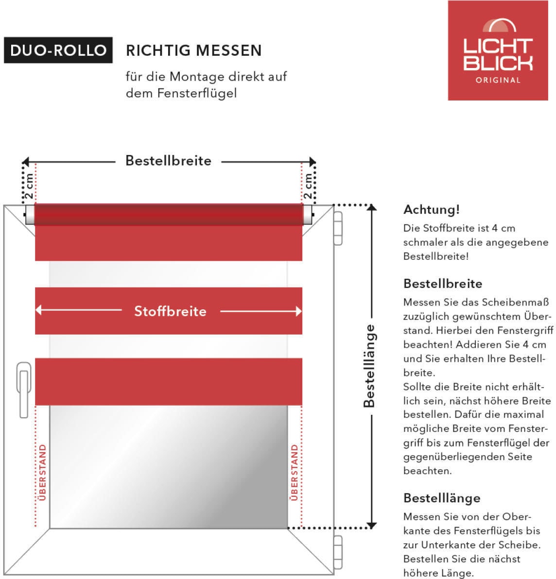 LICHTBLICK ORIGINAL Doppelrollo »Duo Rollo Klemmfix«, Lichtschutz, ohne Bohren, freihängend, Seitenzugrollo im Festmaß, schnelle und einfache Montage mit beiliegendem, verstellbarem Klemmträger