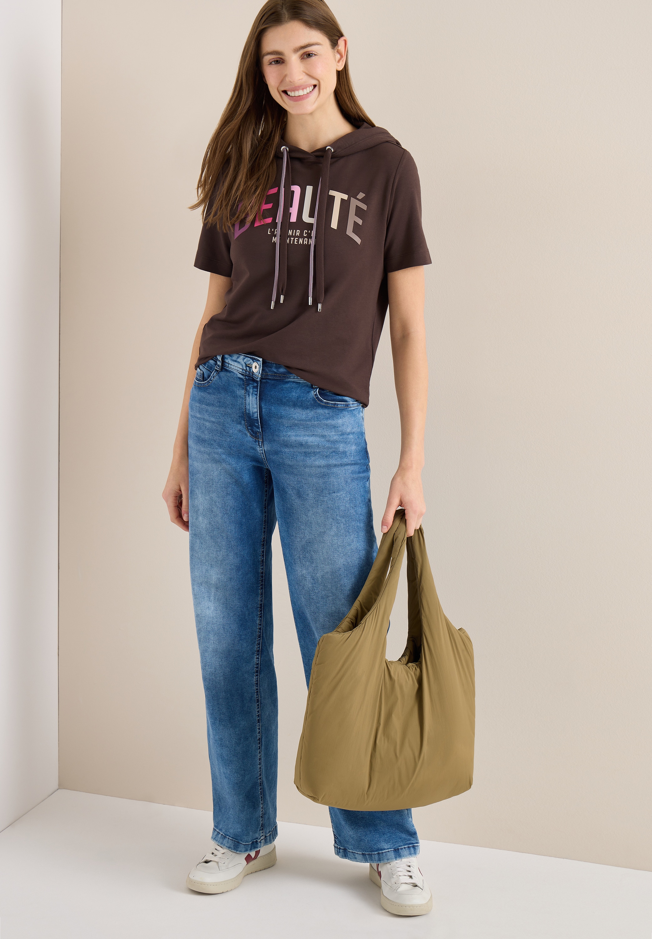 Cecil Kurzarmshirt mit Letter-Print