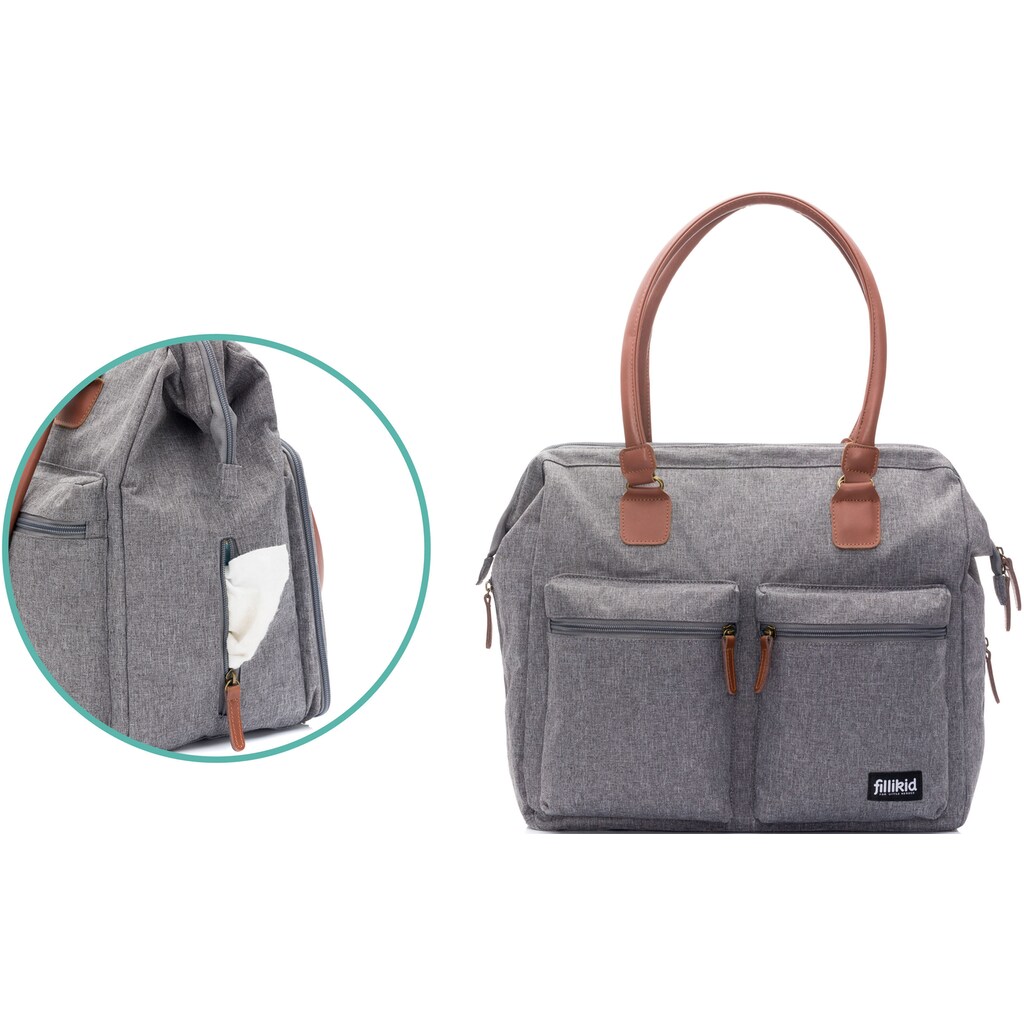 Fillikid Wickeltasche »Oxford, grau melange«