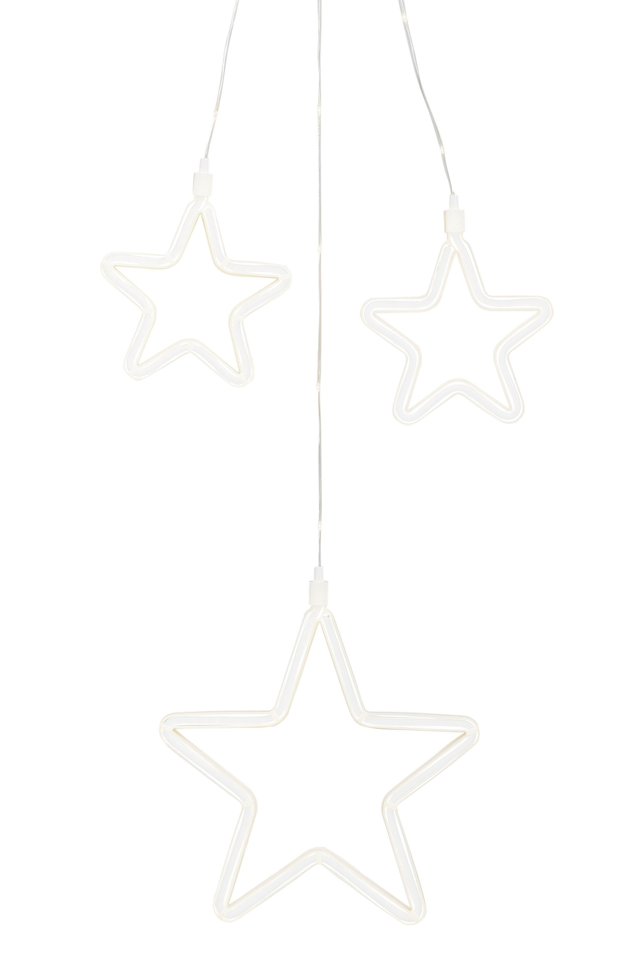 Home affaire LED-Lichtervorhang Weihnachtsdeko Sternen mit auf 3 »Lamothe, und warmweißen Rechnung LEDs aussen«, 258 bestellen Lichterkette