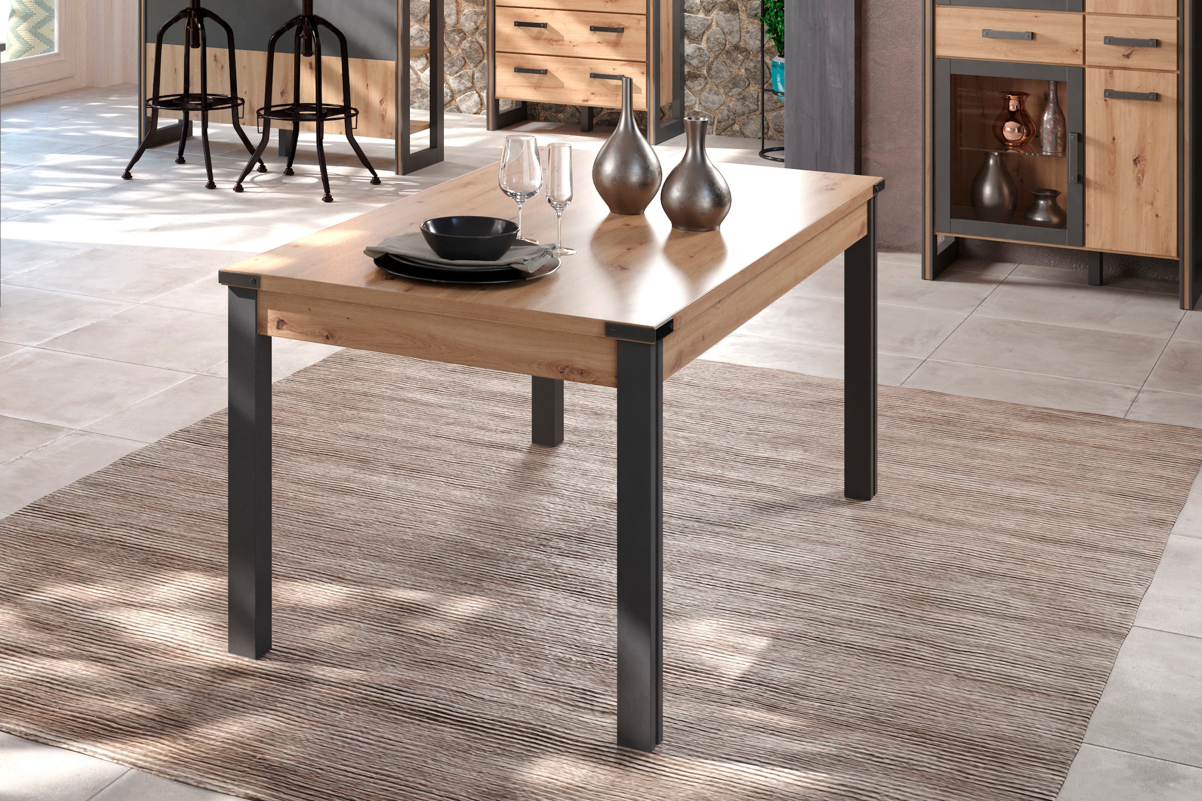 Home affaire Esstisch »Mia«, (1 St.), Esszimmertisch, rechteckige Form - (B/T/H) 160/90/77 cm