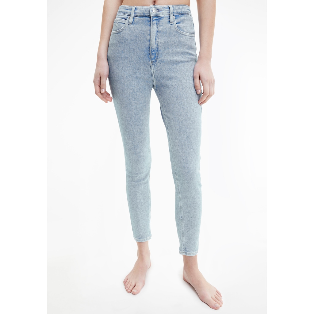 Calvin Klein Jeans 5-Pocket-Jeans »HIGH RISE SKINNY ANKLE« mit Calvin Klein Logo-Stickerei am Bund hinten