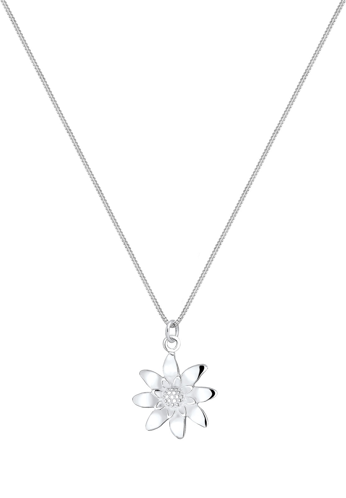 Elli Kette mit Anhänger »Halskette Edelweis Tracht Blume 925 Sterling Silber«