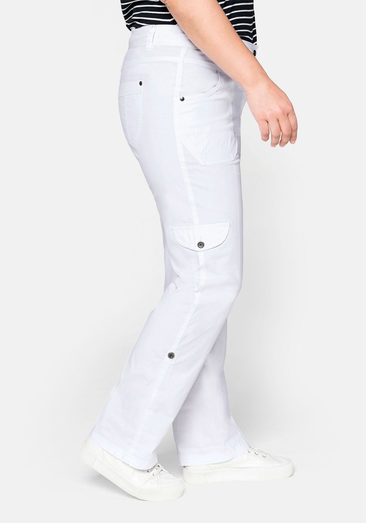 Sheego Cargohose »Hose mit Krempelfunktion«