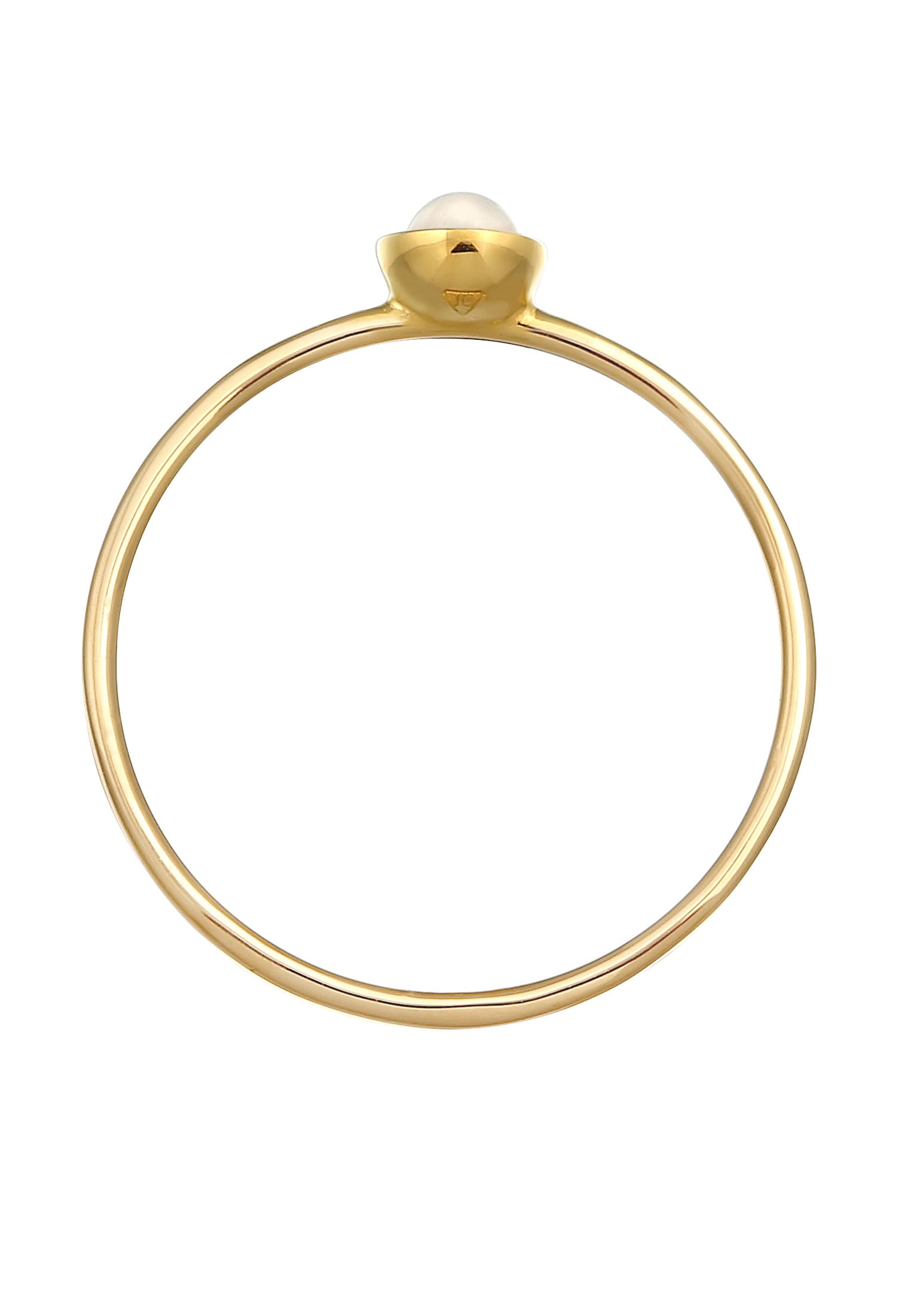 Elli Premium Fingerring »Ring Solitär Rosa Quarz Edelstein 375 Gelbgold«