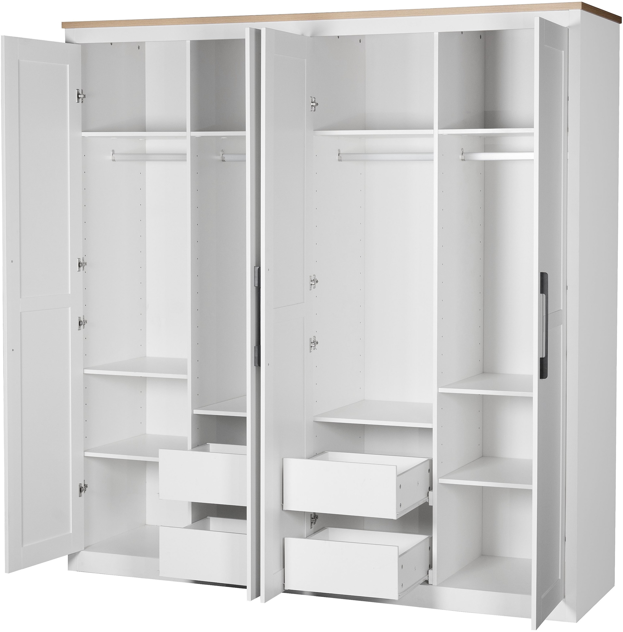 OTTO home Kleiderschrank »Büsum Schlafzimmer Schrank« stabile robuste Bauweise mit optimaler Aufteilung,  Schlafzimmerschrank Landhaus Design Garderobe Schrank Bestseller