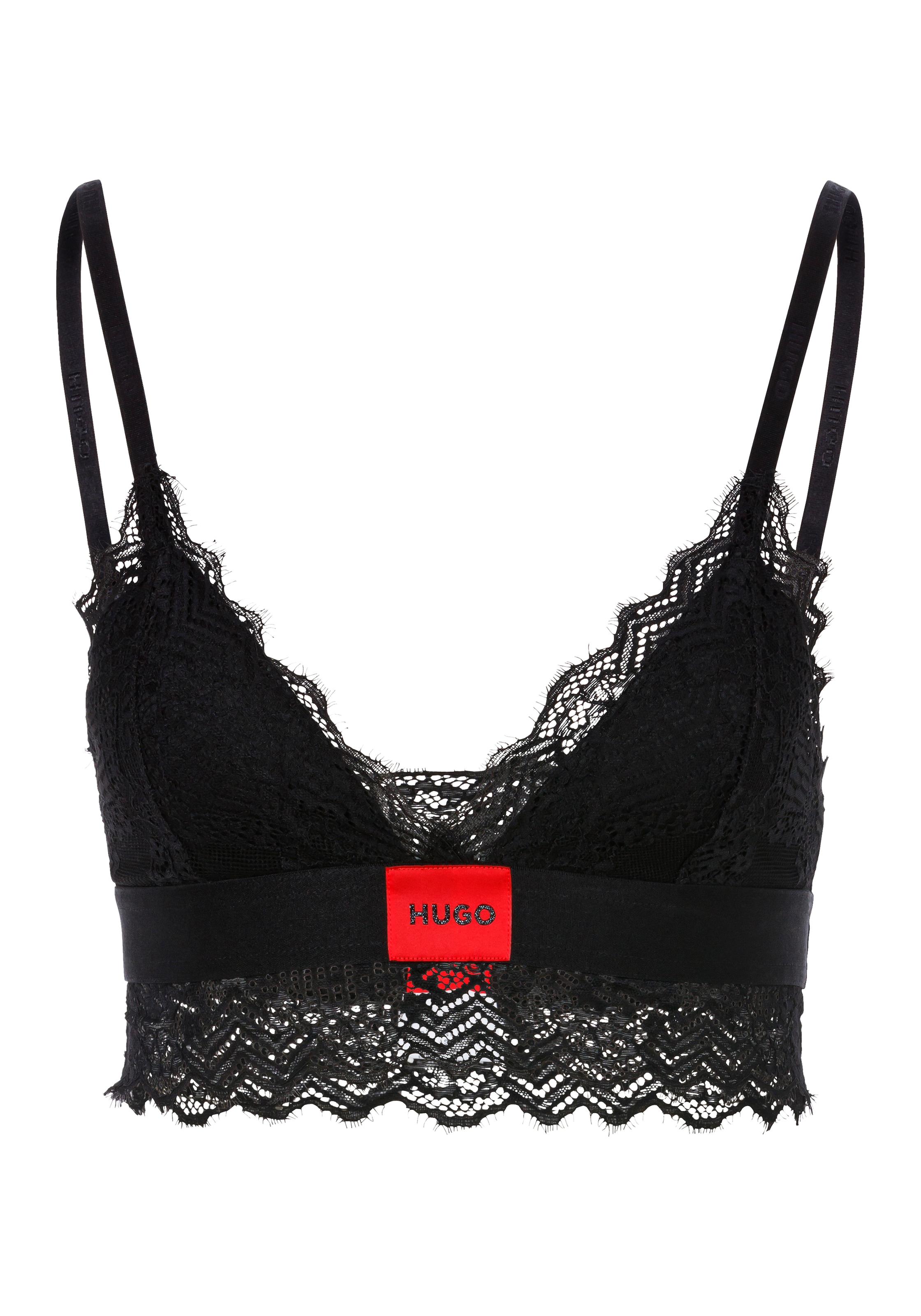 HUGO Triangel-BH »TRIANGLE PADDED LACE«, mit Hugo-Label am Bund