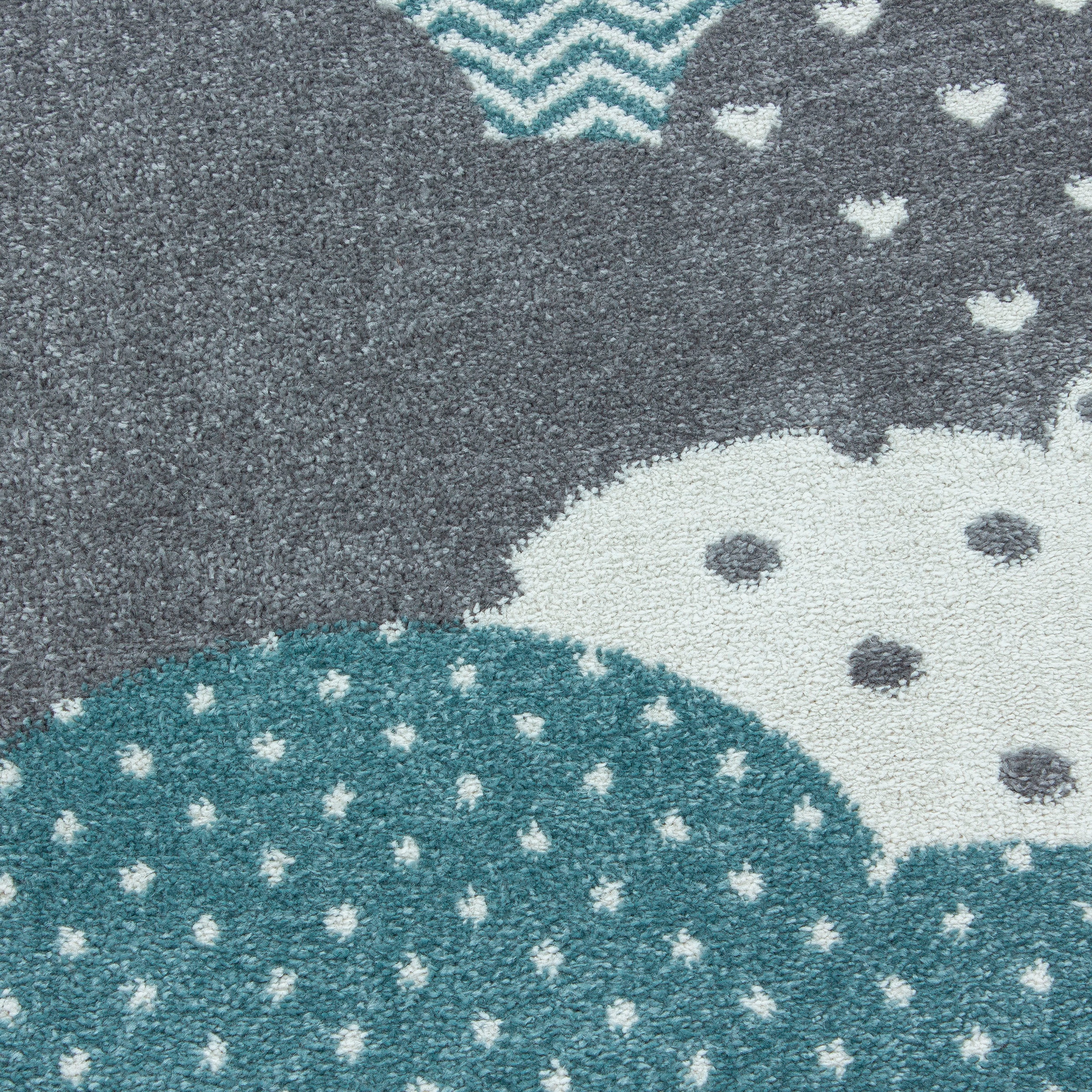 Ayyildiz Teppiche Kinderteppich »Bambi 820«, rund, 11 mm Höhe, auch in rechteckig, Wolken Motiv, Kurzflor