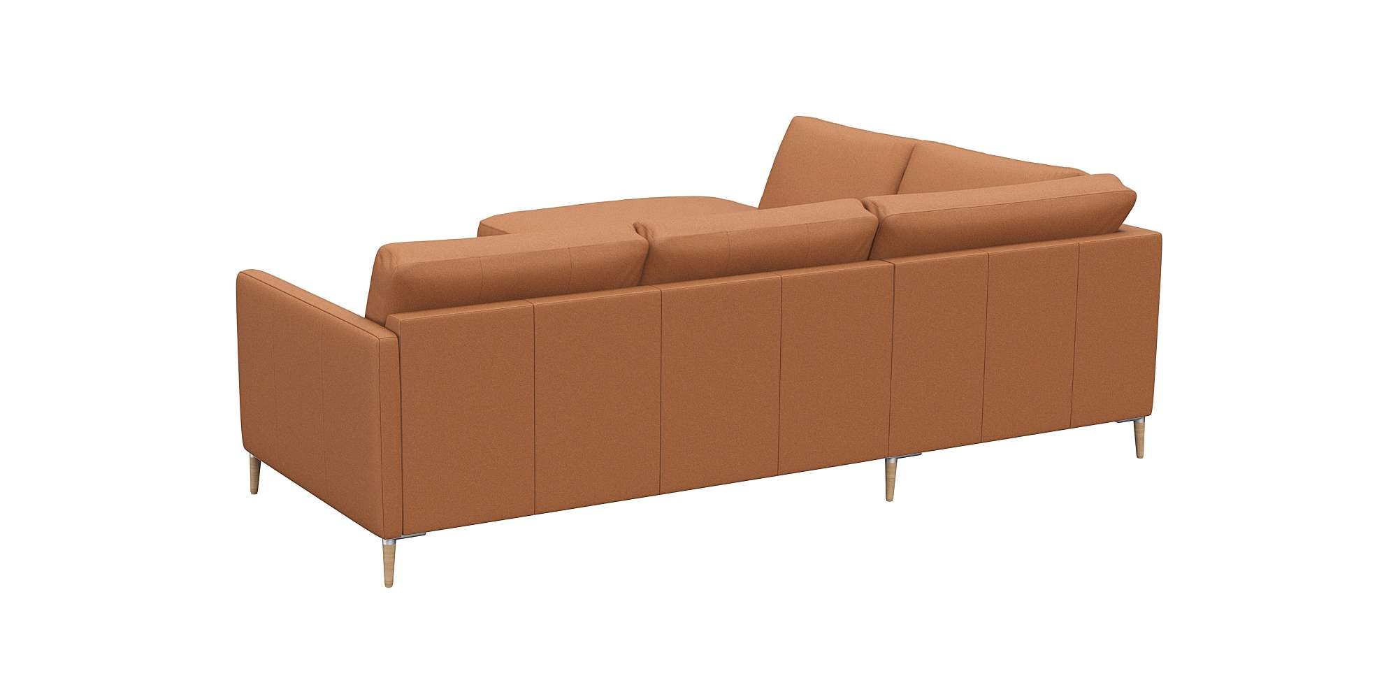 FLEXLUX Ecksofa »Fiore, L-Form, super bequem durch Kaltschaum im Sitz«, schmale Armlehnen, Füße Alu/Eiche, B/T 234/225 cm