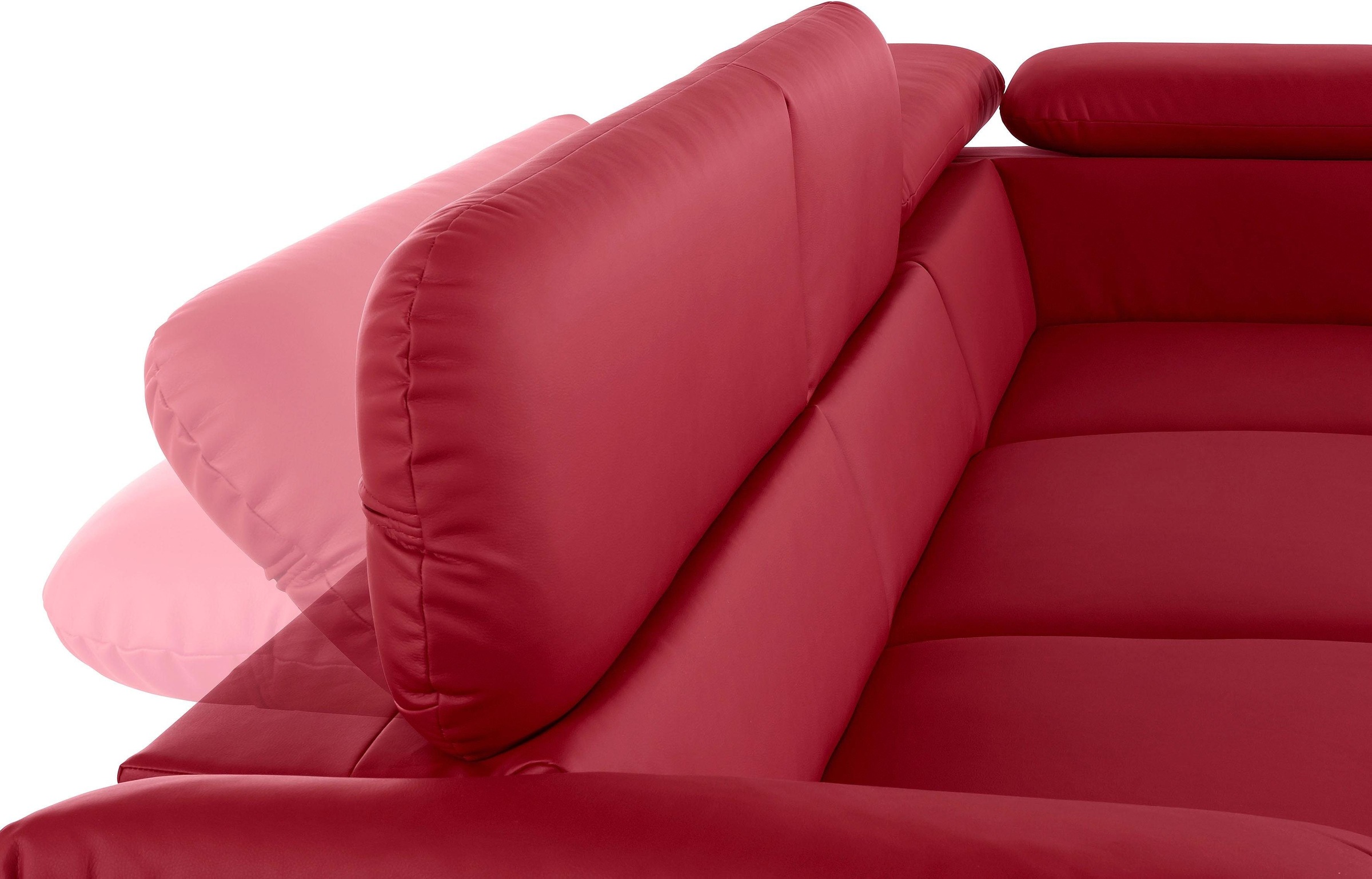COTTA Polstergarnitur »Caluso L-Form«, Set bestehend aus: Ecksofa mit Kopfteilverstellung & Hocker