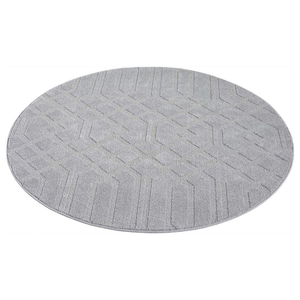 Carpet City Teppich »FLAIR138«, rund, 11 mm Höhe, Kurzflor-Teppich, Skandi-Stil, Wohnzimmer