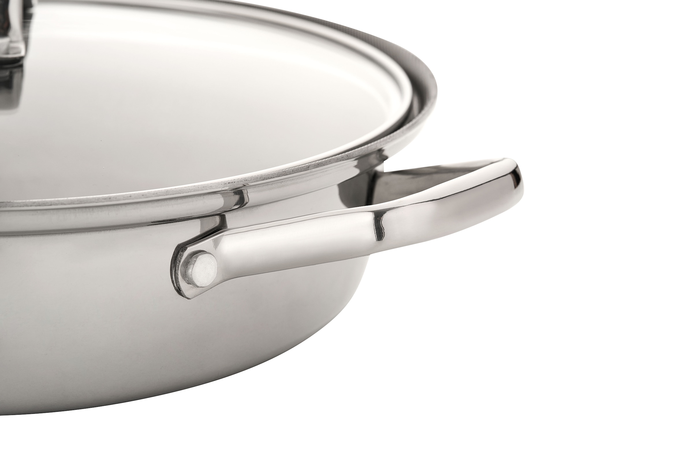 HENSSLERS Fischpfanne »HENSSLERS Edelstahl Fisch- & Schnitzelpfanne, mit Wabenstruktur« Edelstahl 2 Stk. tlg. inkl. Glasdeckel und Dünsteinsatz, Abmessung ca. 38x26 cm