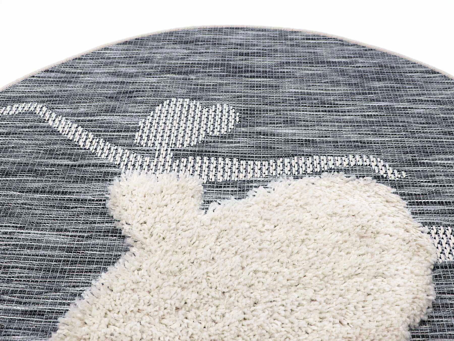 Primaflor-Ideen in Textil Kinderteppich »NAVAJO - Ballerina«, rund, 35 mm Höhe, Hoch-Tief-Effekt, Motiv Ballerina, Kinderzimmer